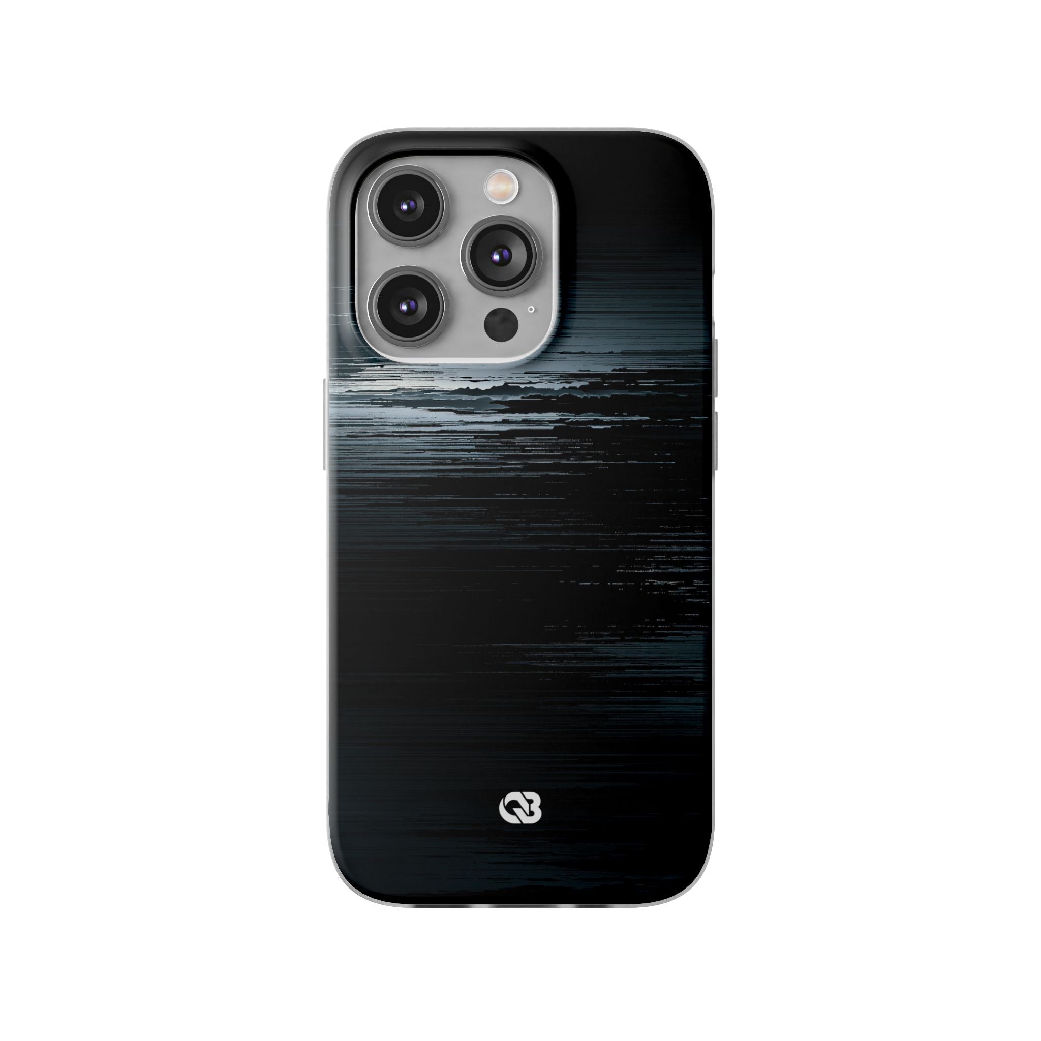 Black Lite Phone Case for iPhone - Frozen Signal Glitch
