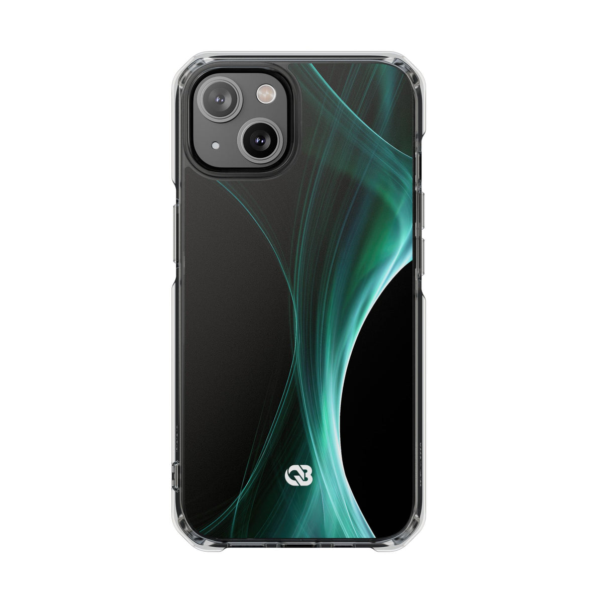 Emerald Lumen · Clear Impact Magnetic Phone Case for iPhone · Green
