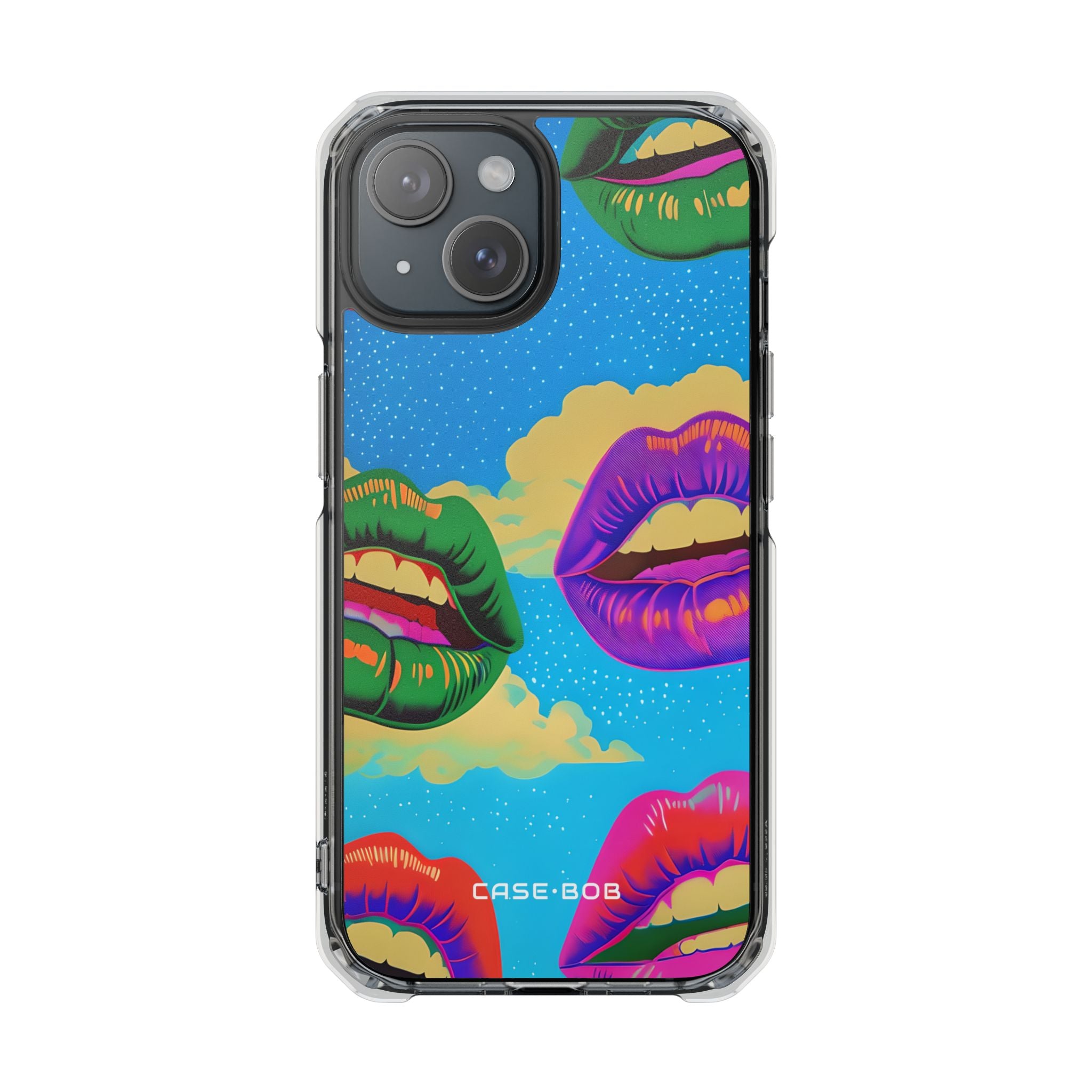 Colorful Lips Grid iPhone 15 Case - Impact