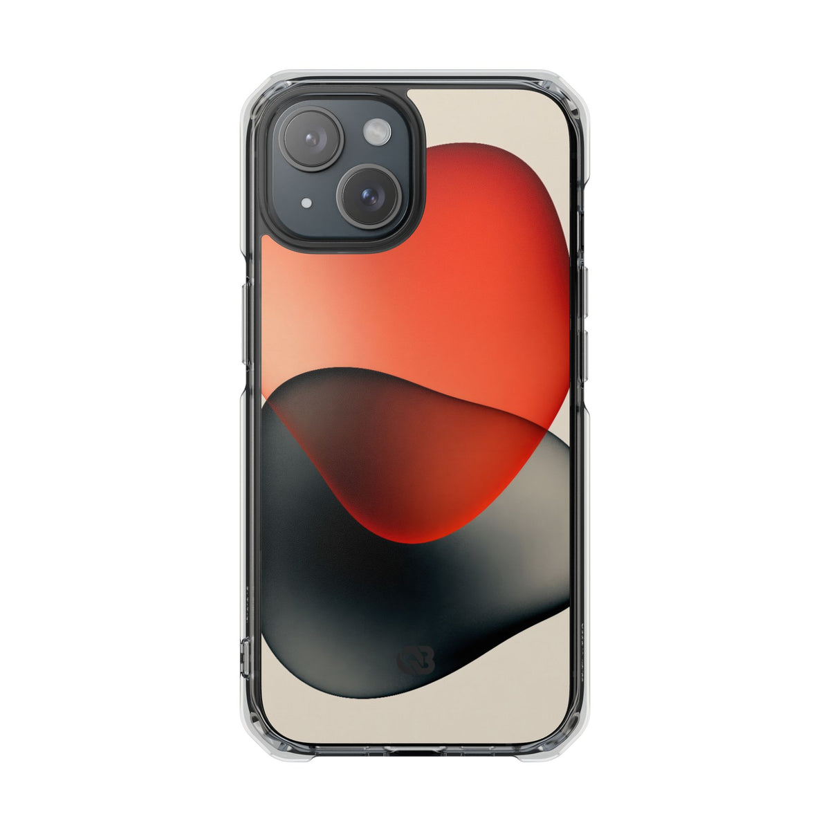 Translucent Crimson Form · Clear Impact Magnetic Phone Case for iPhone · Red