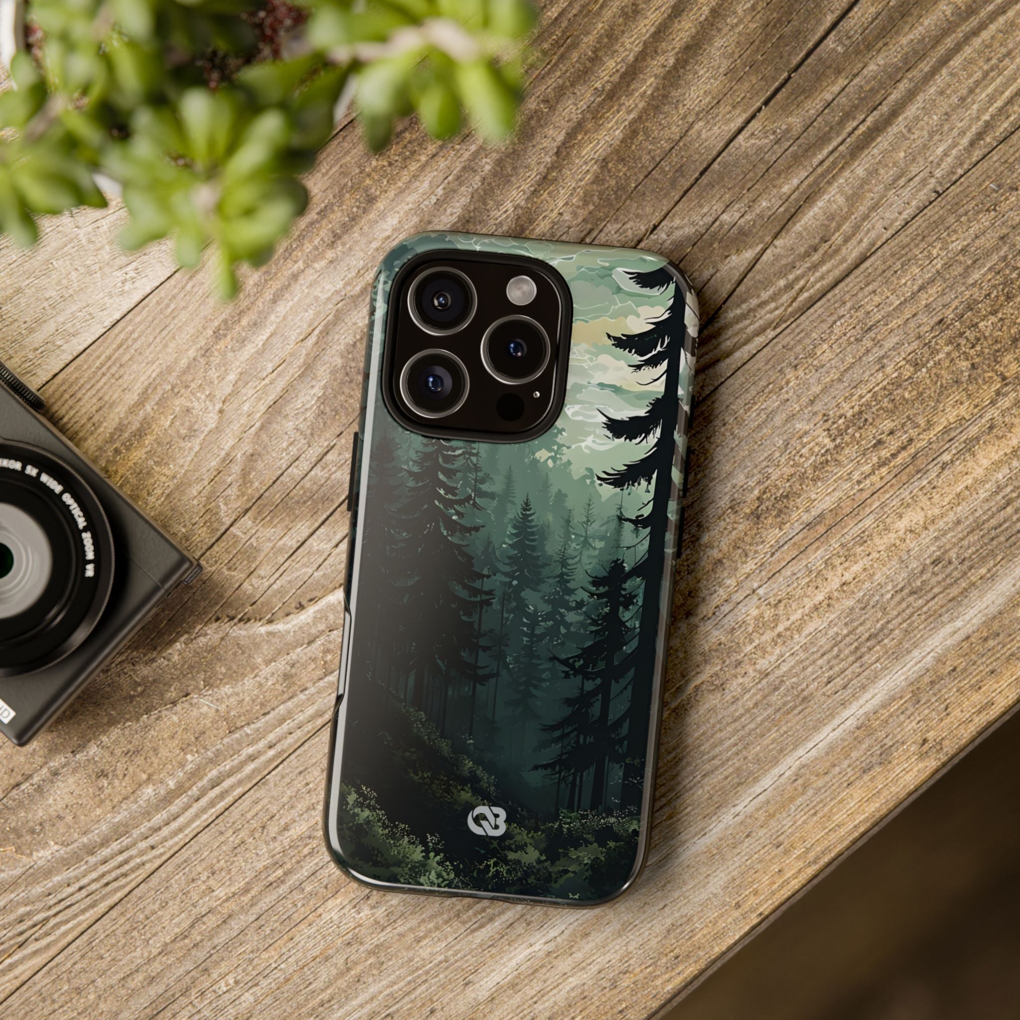 Misty Pine Shadow · Tough Phone Case for iPhone