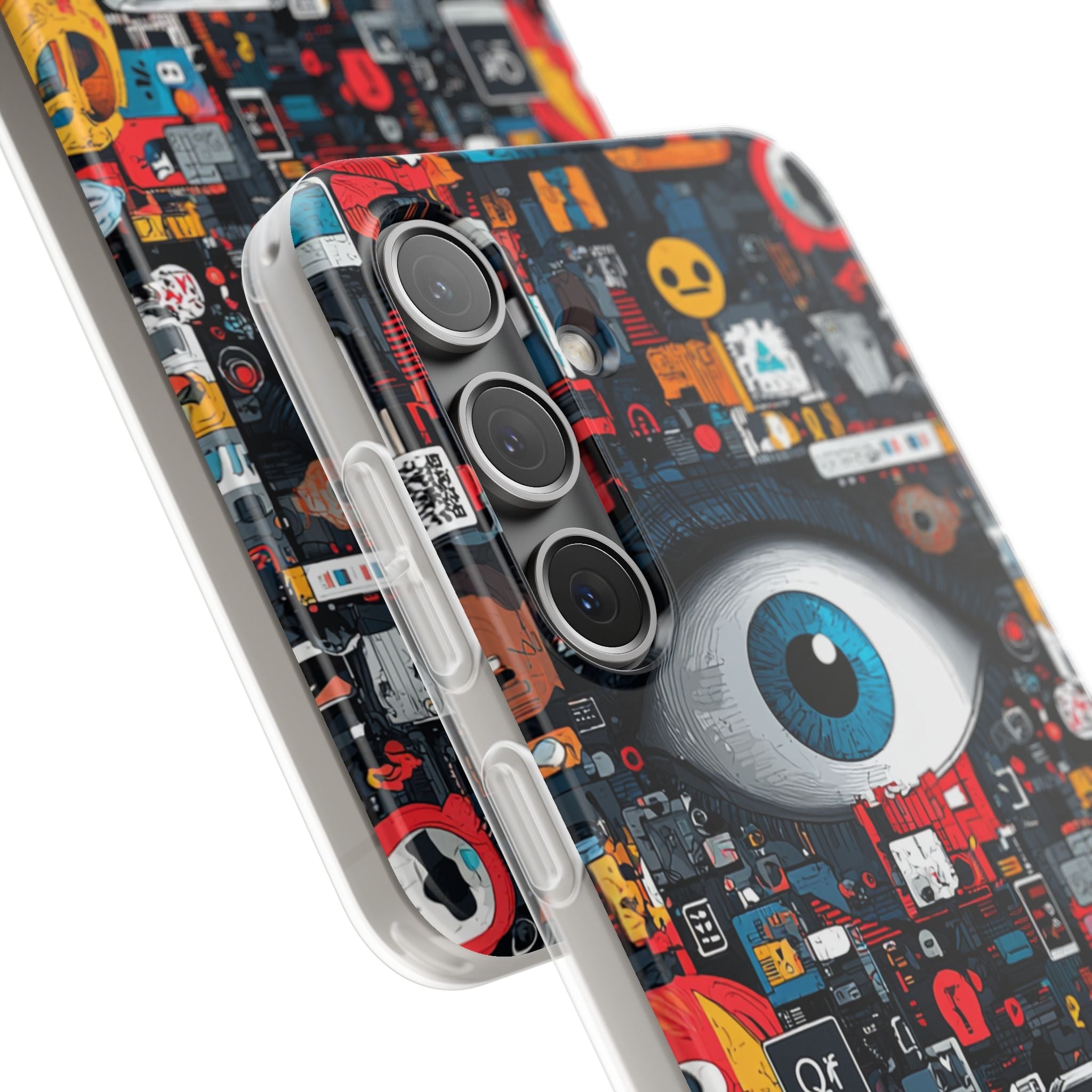 Digitaalinen silmä sininen Samsung S24 -pehmeä suojakotelo