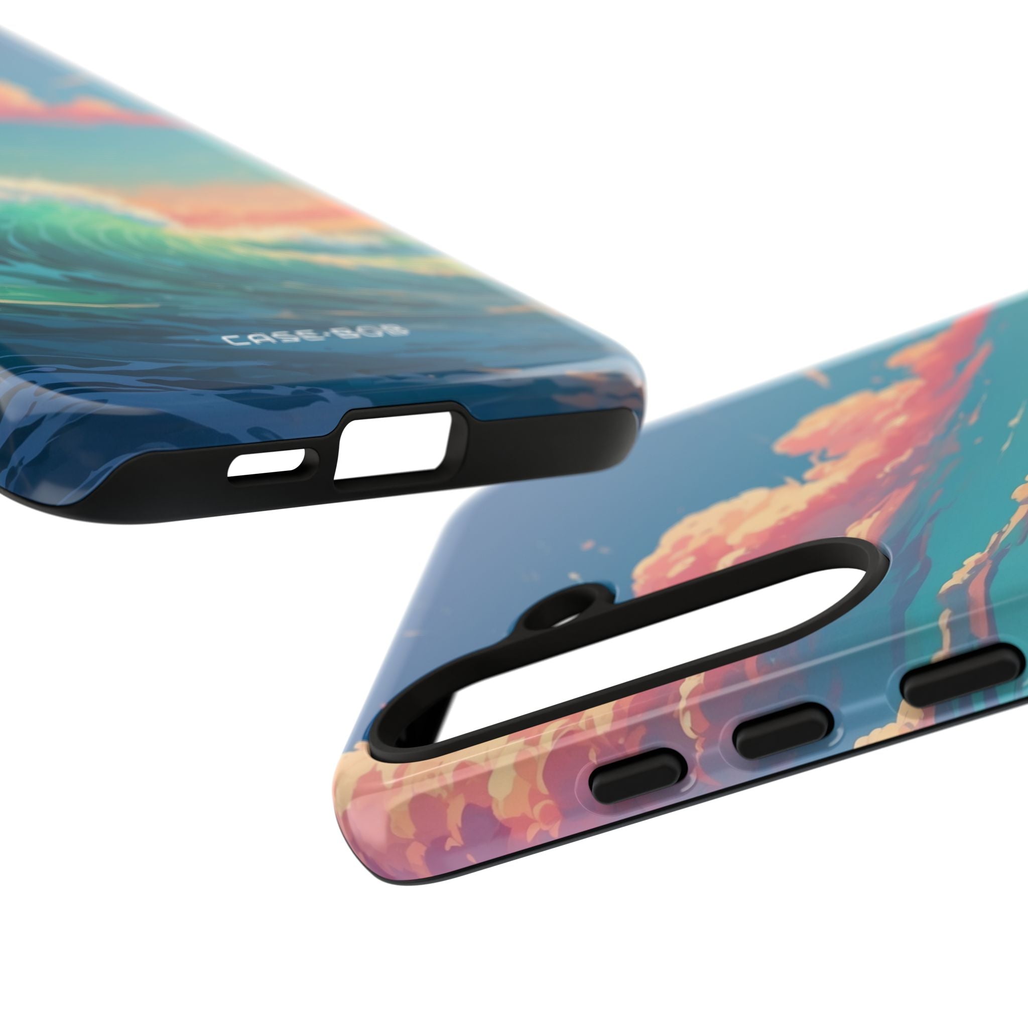 Türkisfarbener Curl Samsung S24 Plus Case - Tough