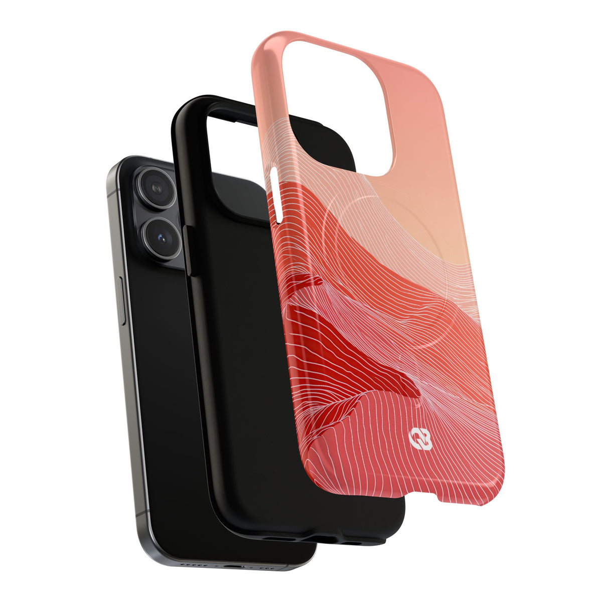 Coral Ridge Contours · Tough 2.0 Magnetic Phone Case for iPhone · Red
