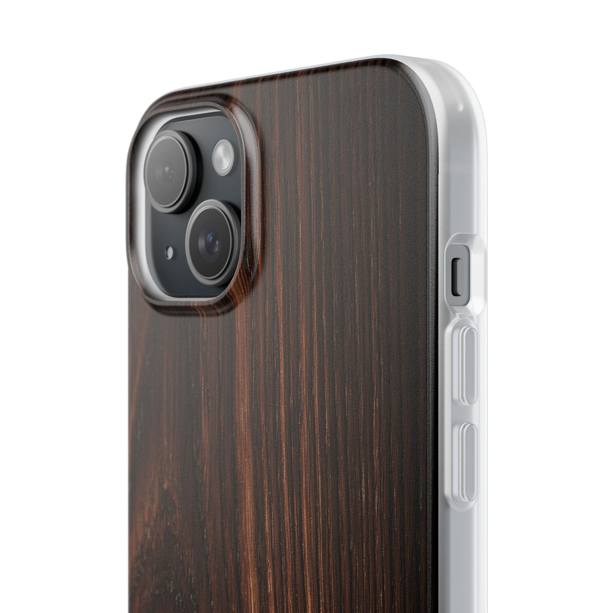 Brown Lite Phone Case for iPhone - Burnished Mahogany Grain