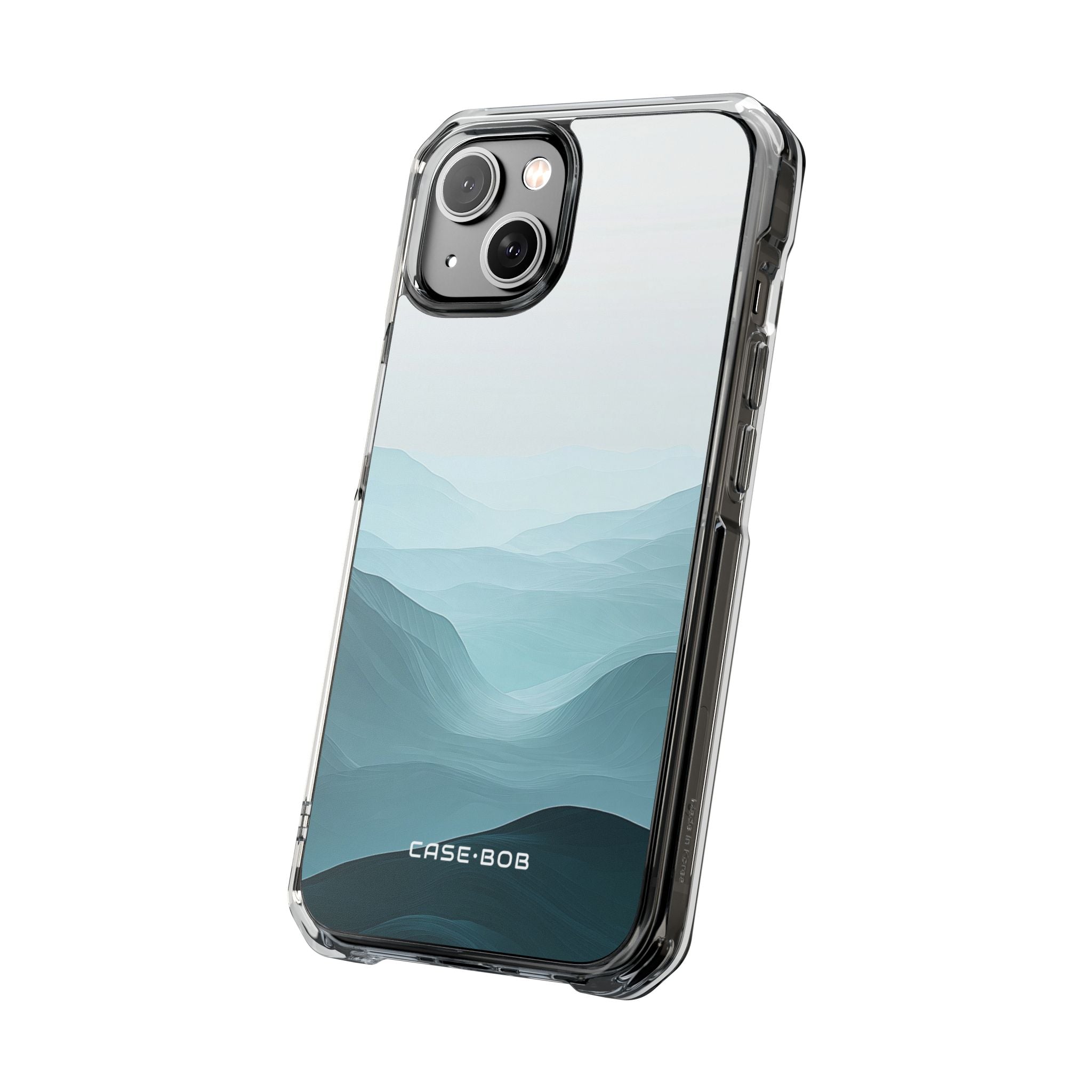 Teal Mist Mountains iPhone 14 Cover - Impact