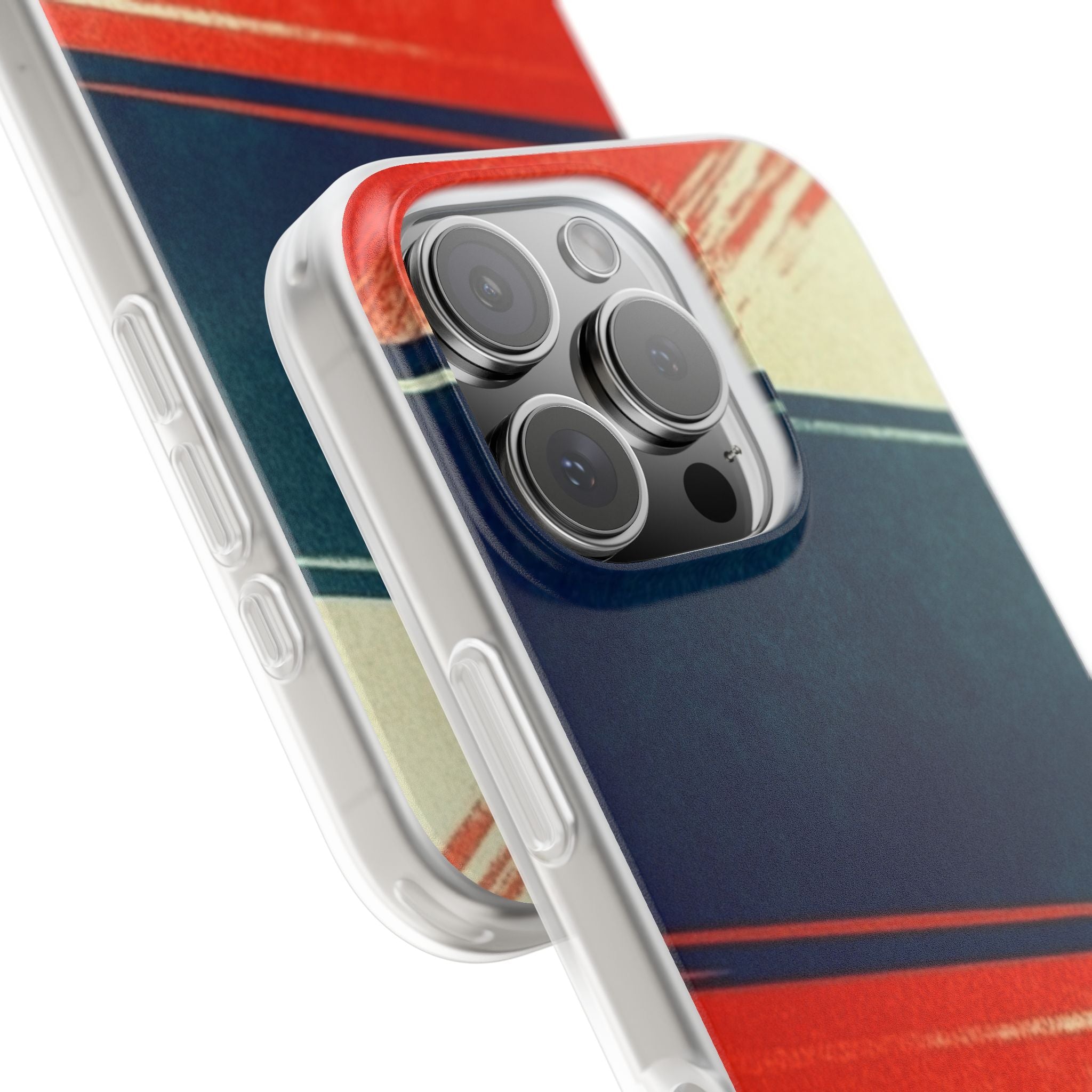 Blue Diagonal Motion iPhone 16 Pro Case - Soft