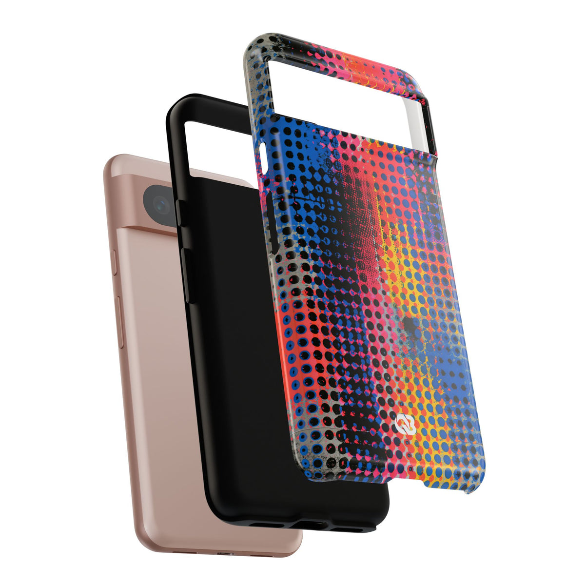Chromatic Halftone Grid · Tough Phone Case for Pixel · Blue