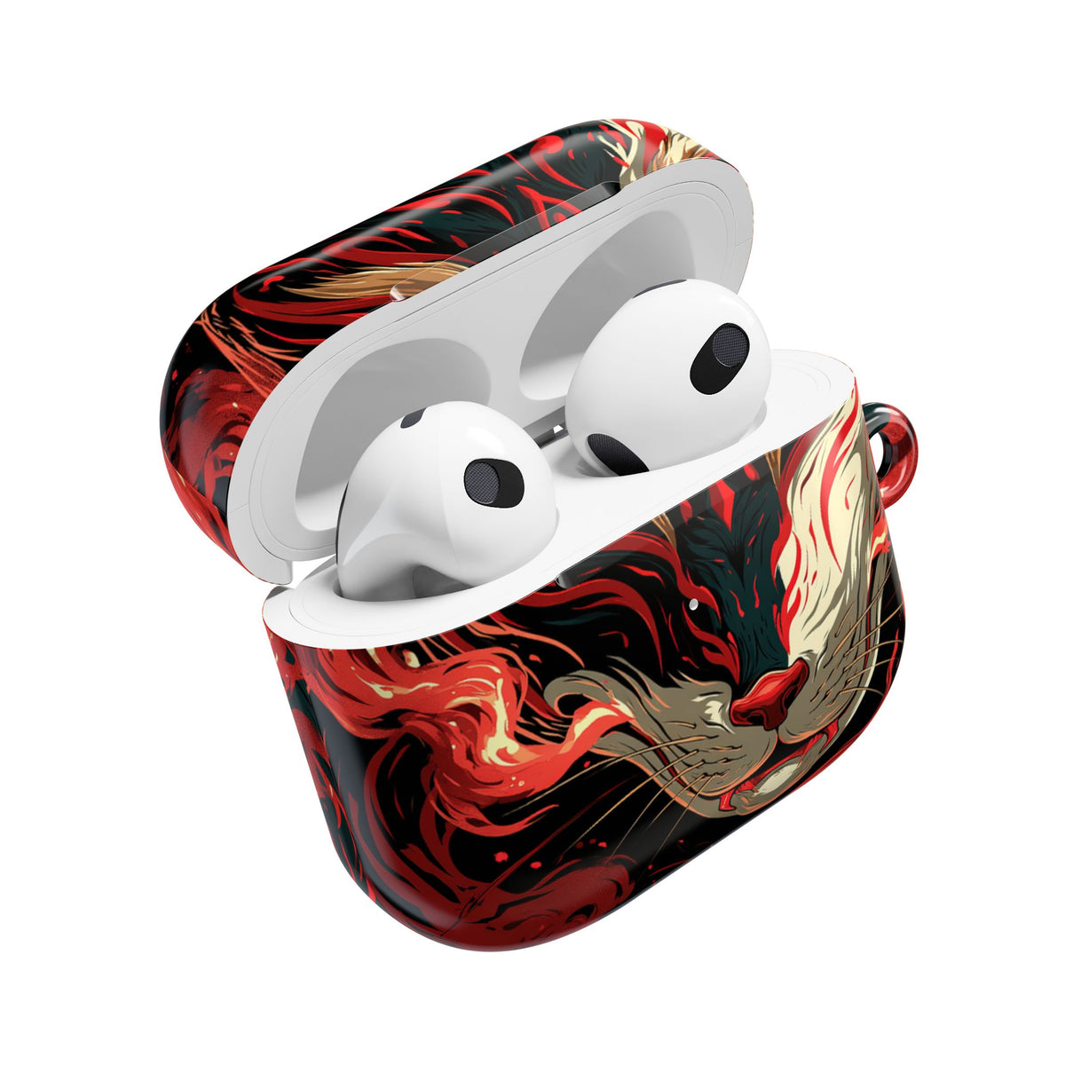 Crimson Kitsune Spirit · Hard Case for AirPods & AirPods Pro · Red