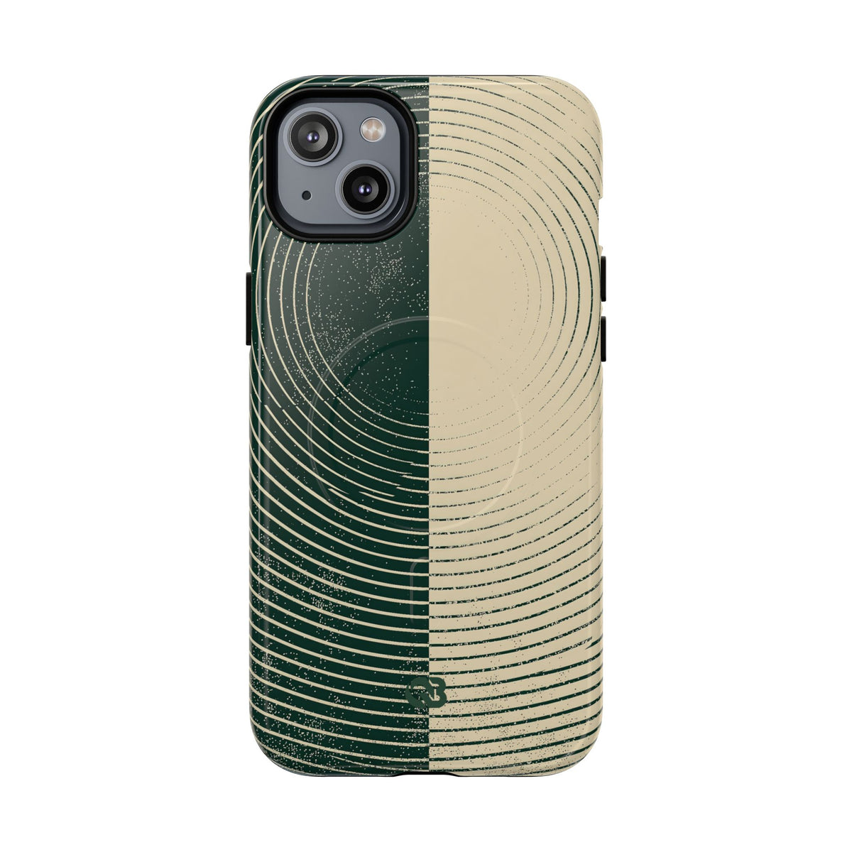 Green Tough 2.0 Magsafe Phone Case for iPhone - Evergreen Split Grain