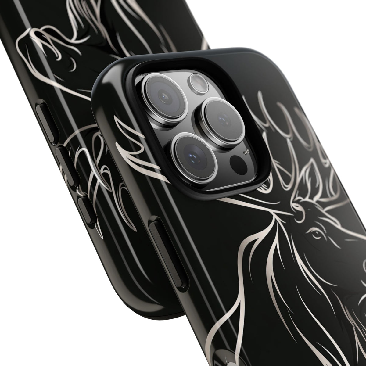 Nordic Moose Contour · Tough Phone Case for iPhone · Black