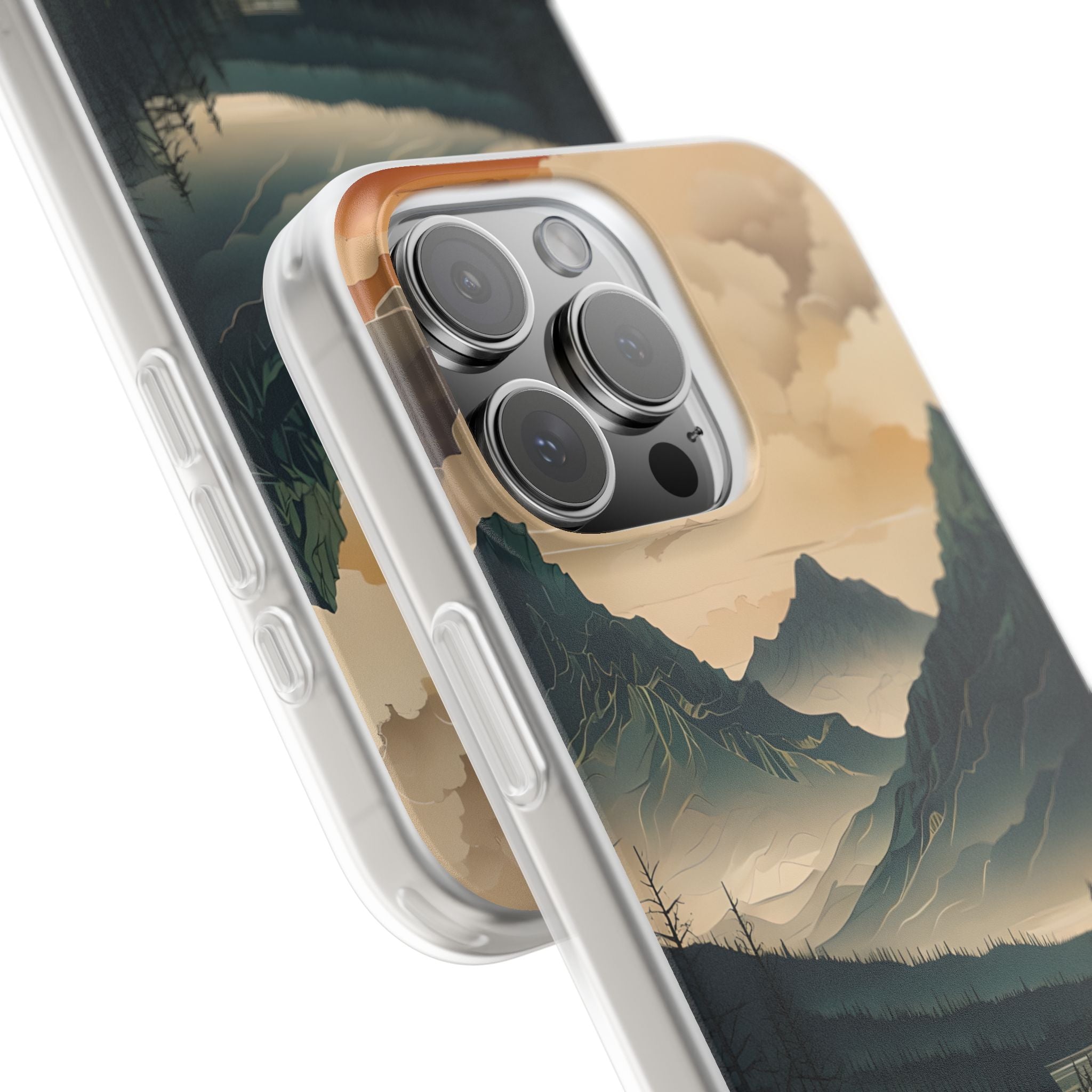Summit River Dusk · Soft Phone Case for iPhone