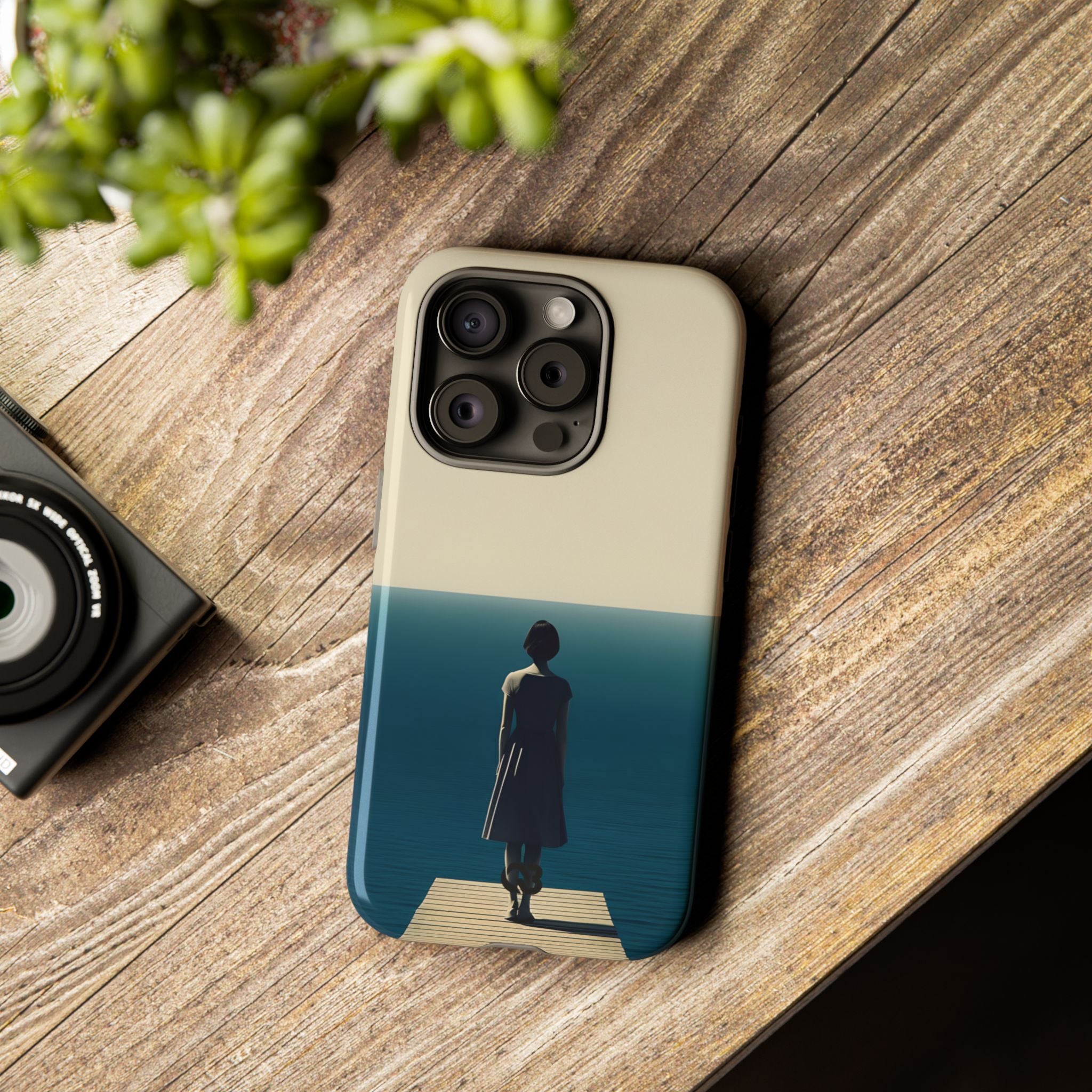 Solitary Blue Horizon · Tough Phone Case for iPhone