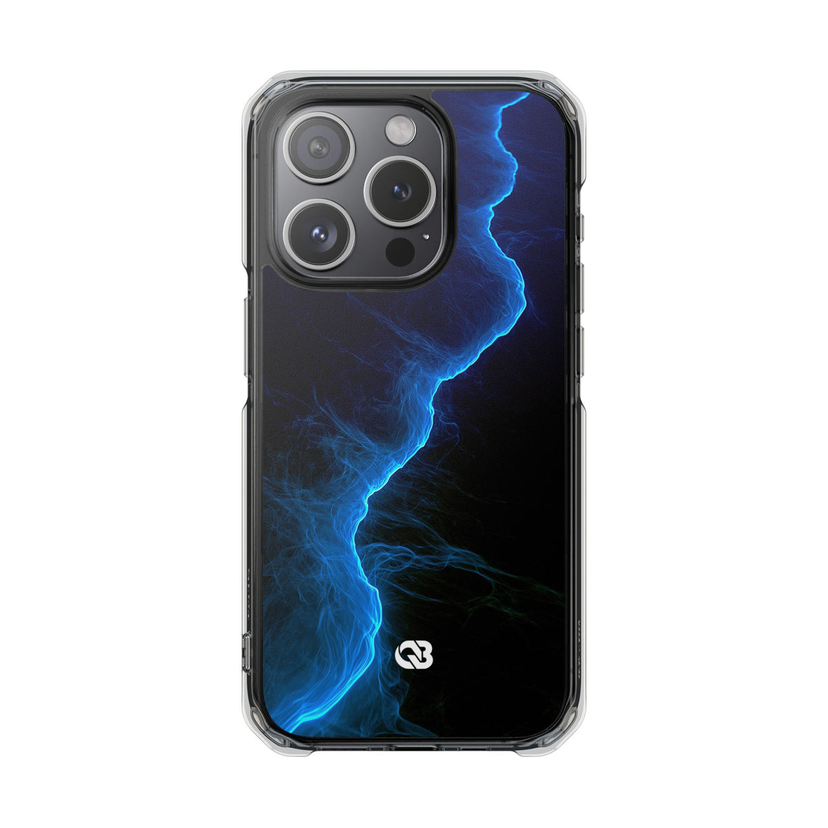 Electric Azure Drift · Clear Impact Magnetic Phone Case for iPhone · Blue