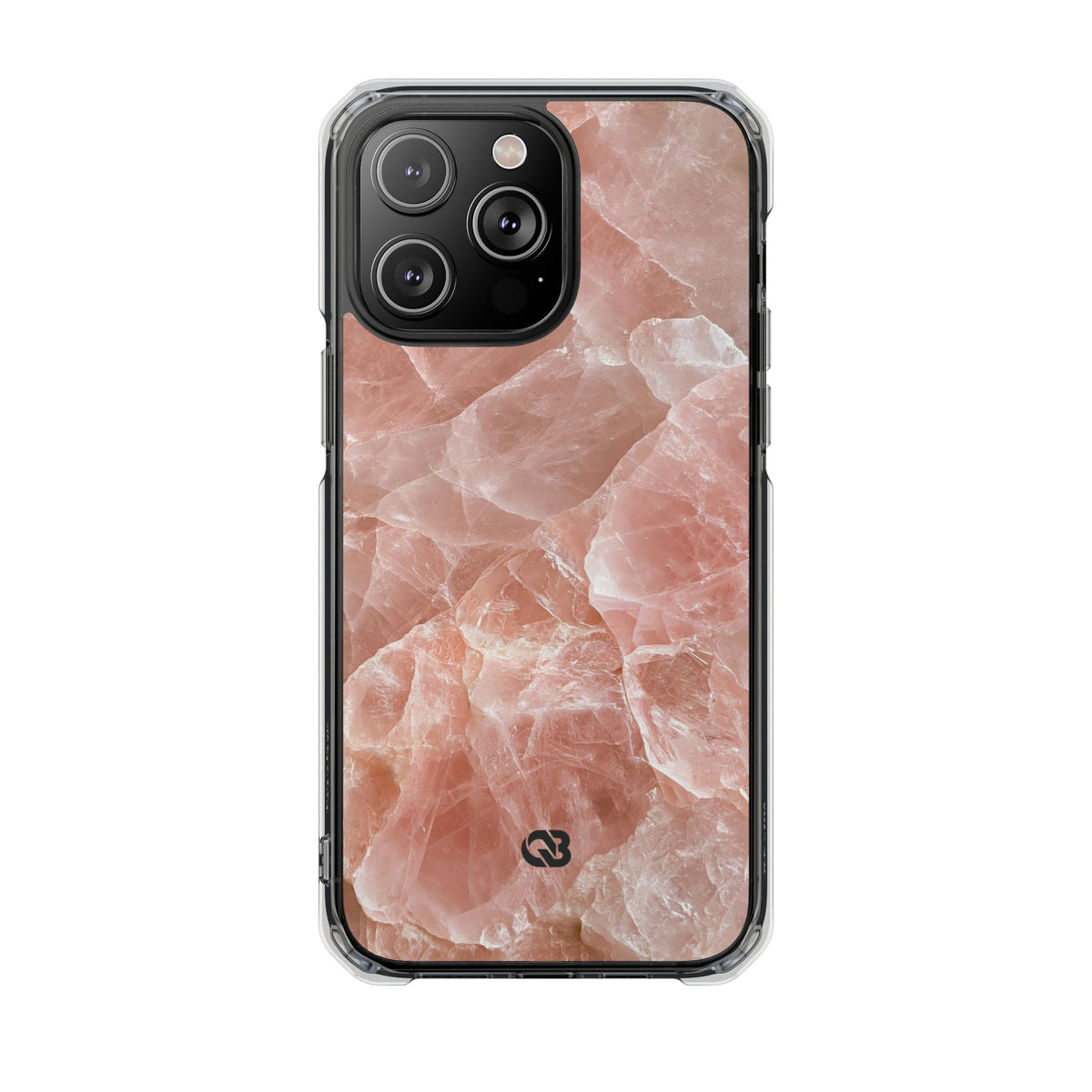Rose Quartz Facet · Clear Impact Magnetic Phone Case for iPhone · Pink