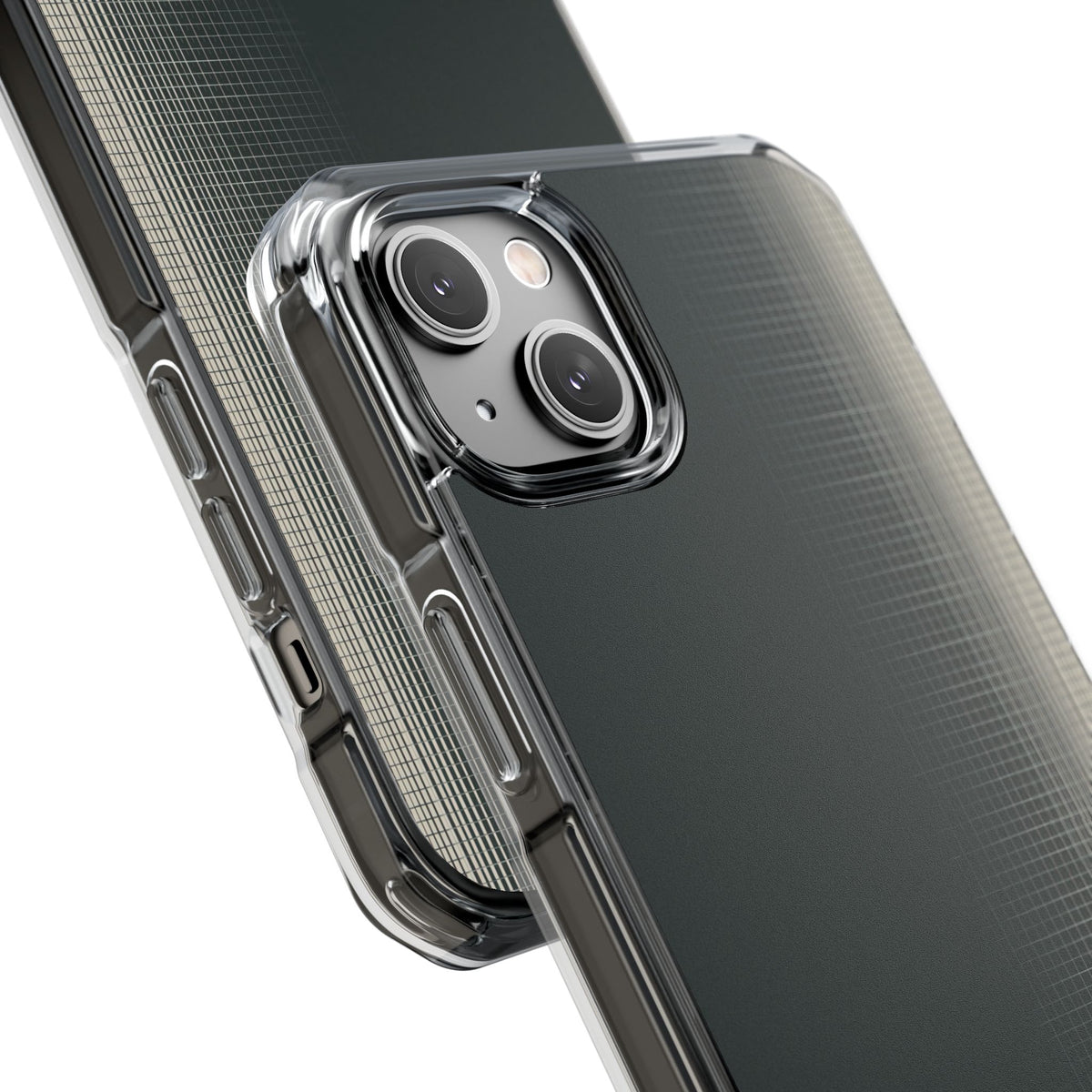 Grey Impact MagSafe Phone Case for iPhone - Charcoal Tech Grid
