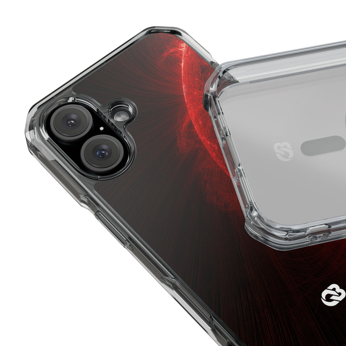 Red Impact MagSafe Phone Case for iPhone - Solar Crimson Flare