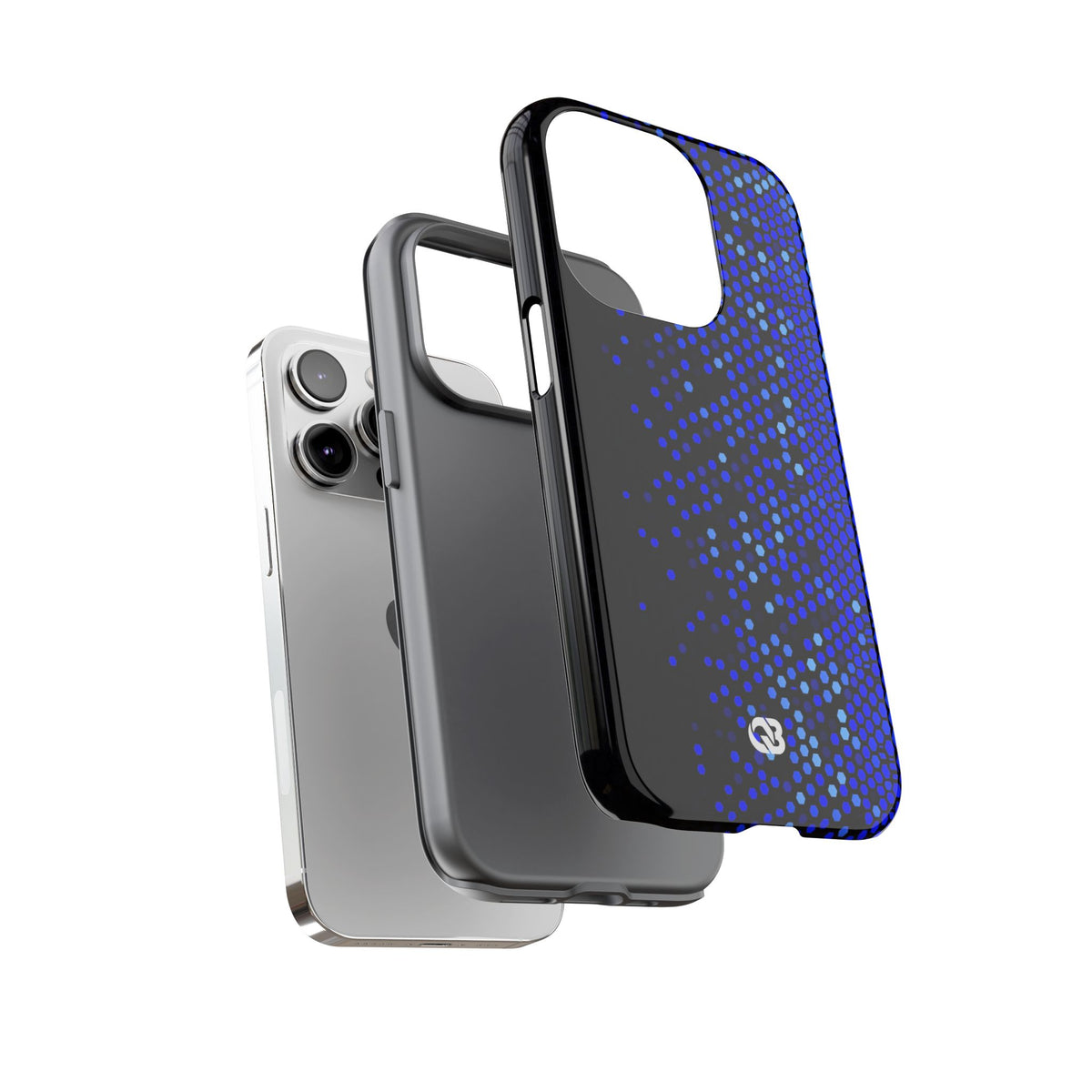 Cobalt Hex Dispersion · Tough Phone Case for iPhone · Blue