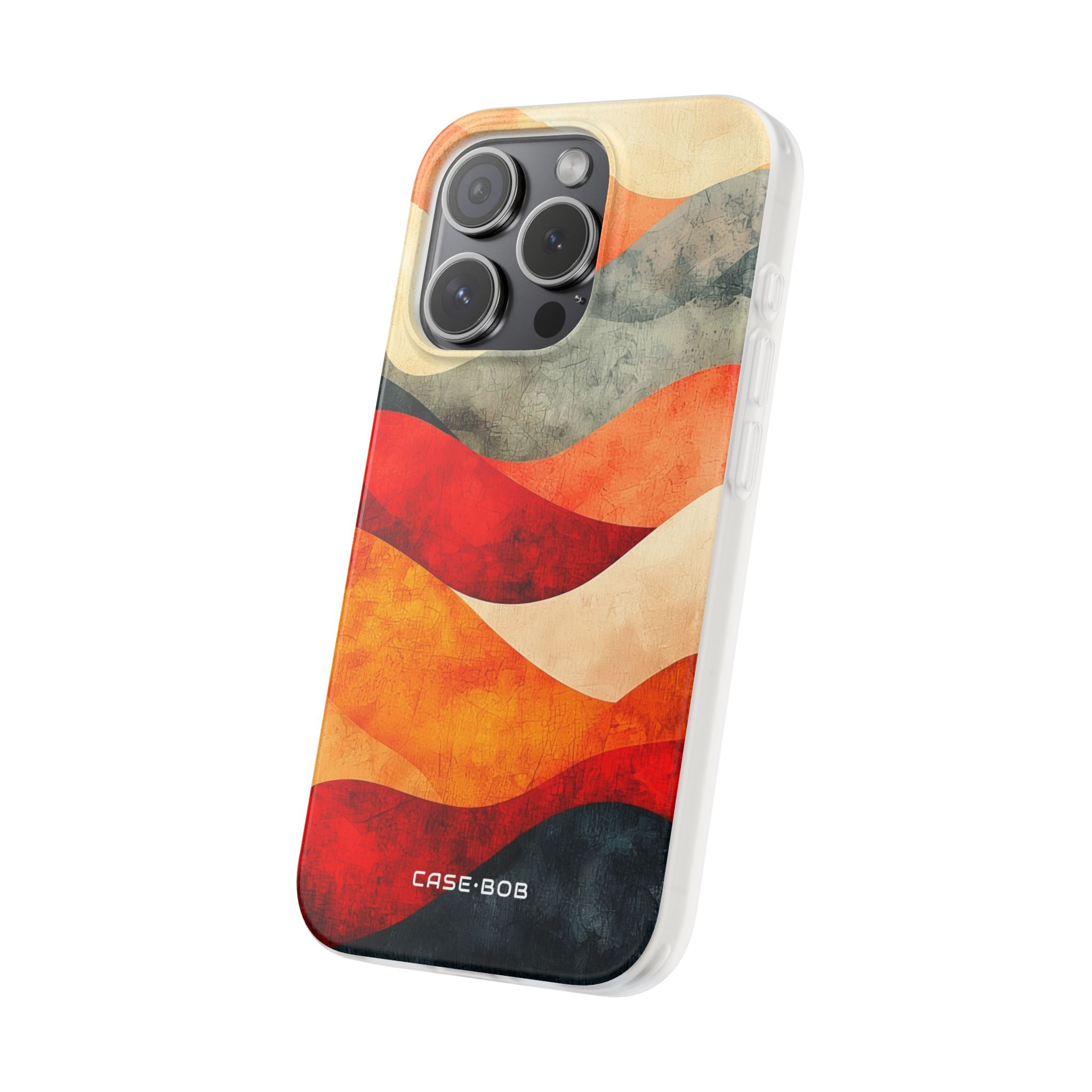 Cracked Wave Sunset iPhone 15 Pro Case - Soft