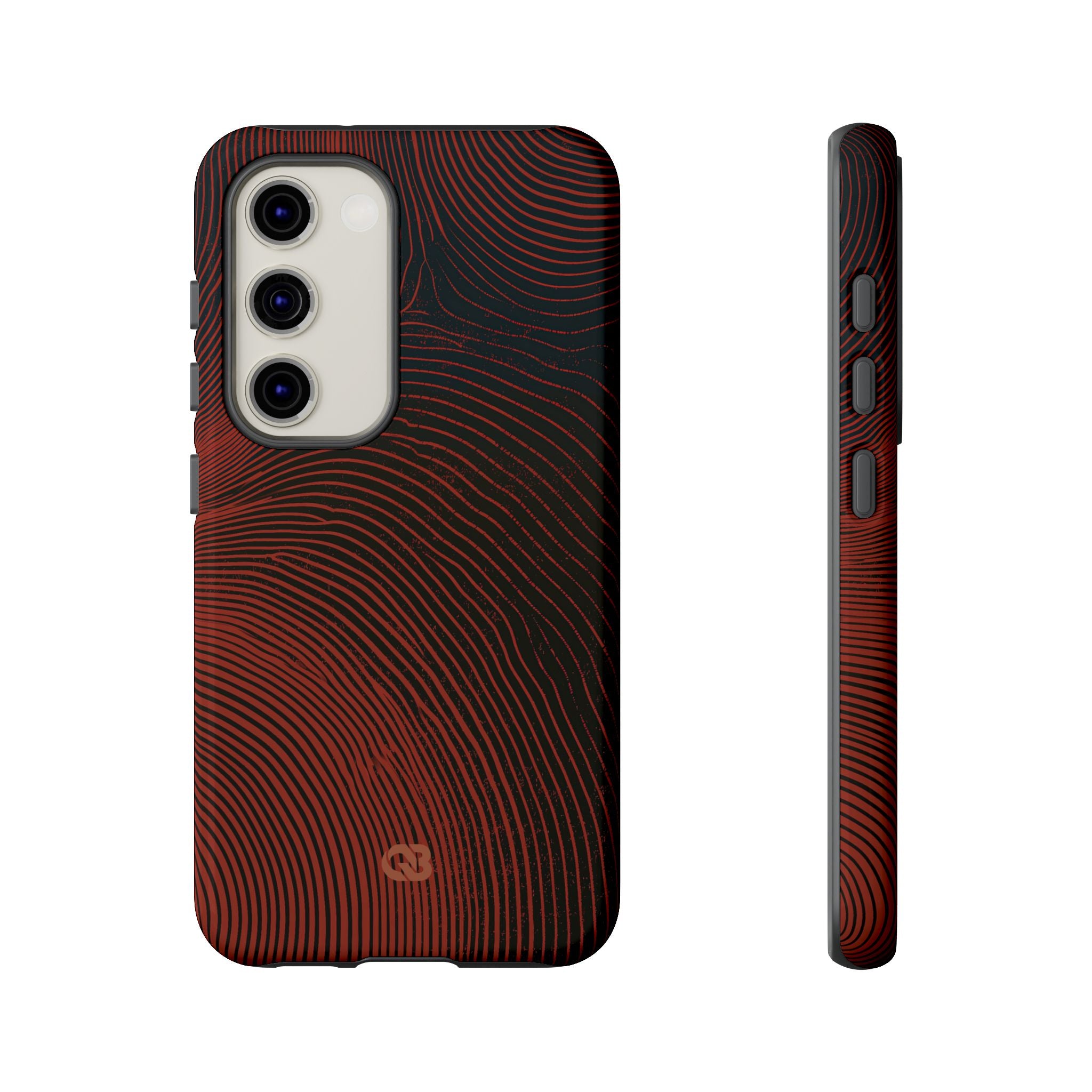 Red Tough Phone Case for Samsung - Terracotta Nerve Map