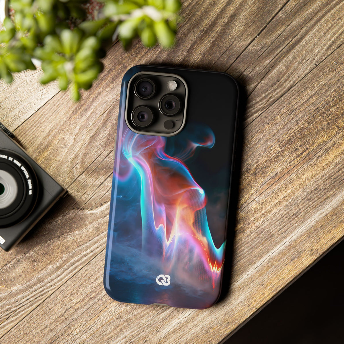 Neon Waveform · Tough Phone Case for iPhone · Black