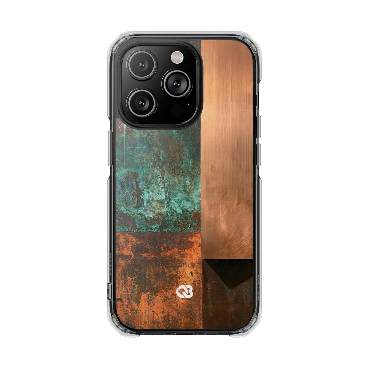 Oxidized Copper Patina · Clear Impact Magnetic Phone Case for iPhone · Green