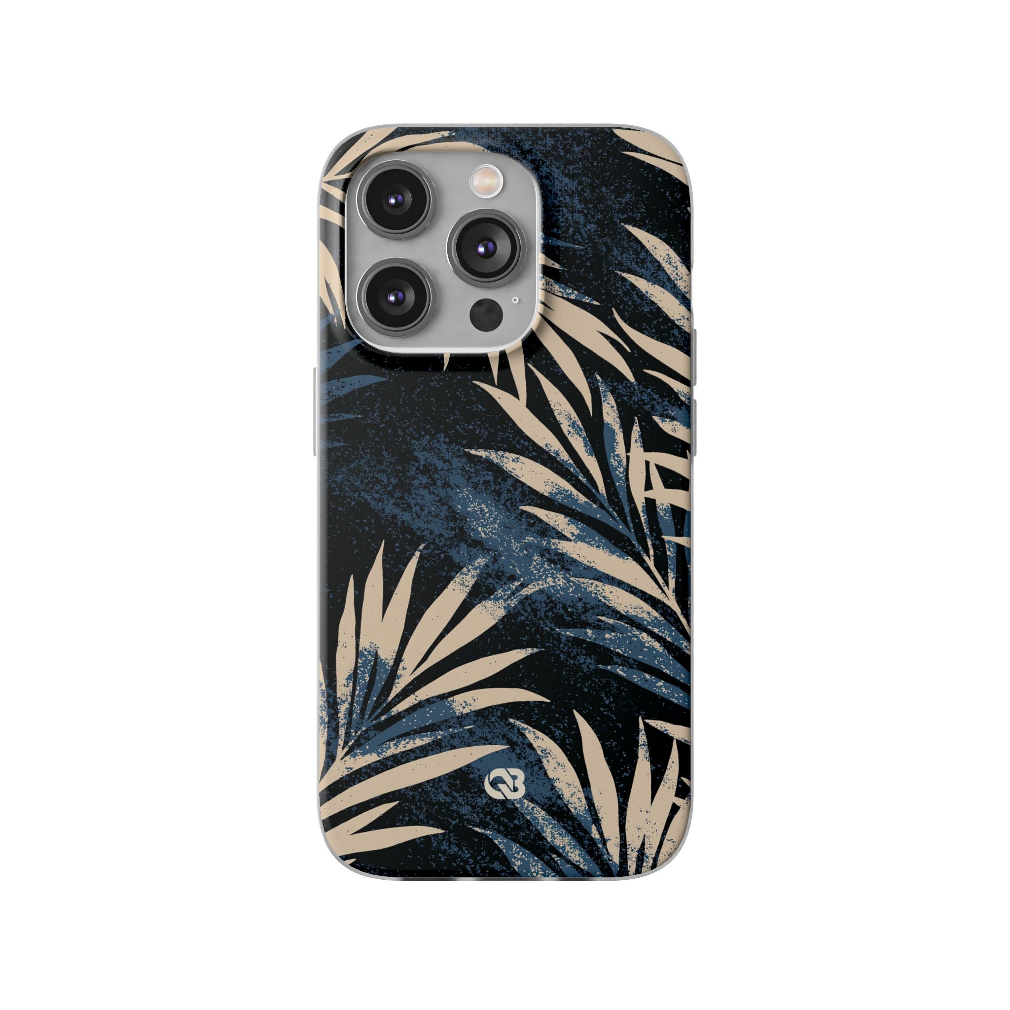 Blue Lite Phone Case for iPhone - Midnight Indigo Palm