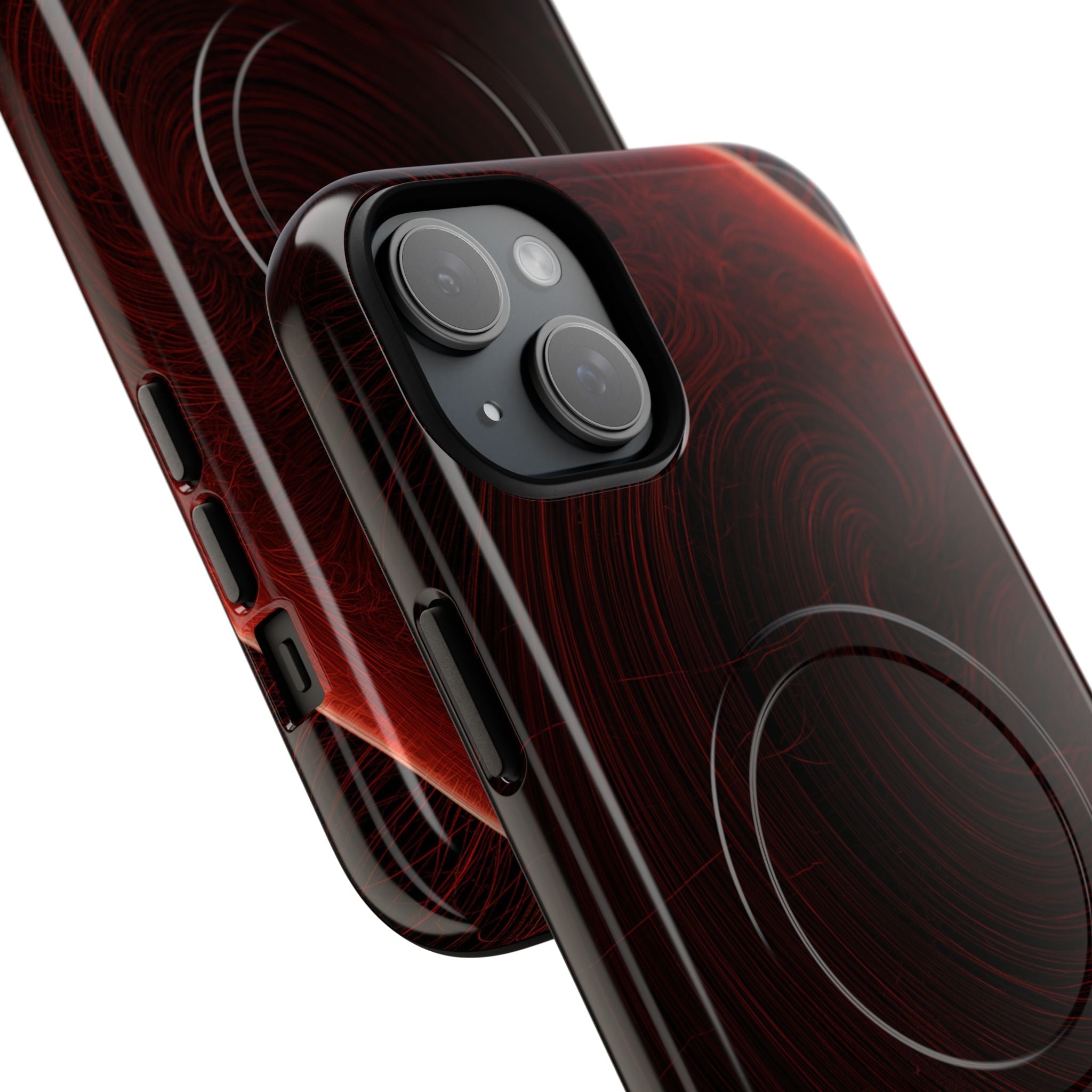 Red Tough 2.0 Magsafe Phone Case for iPhone - Crimson Flare Flux
