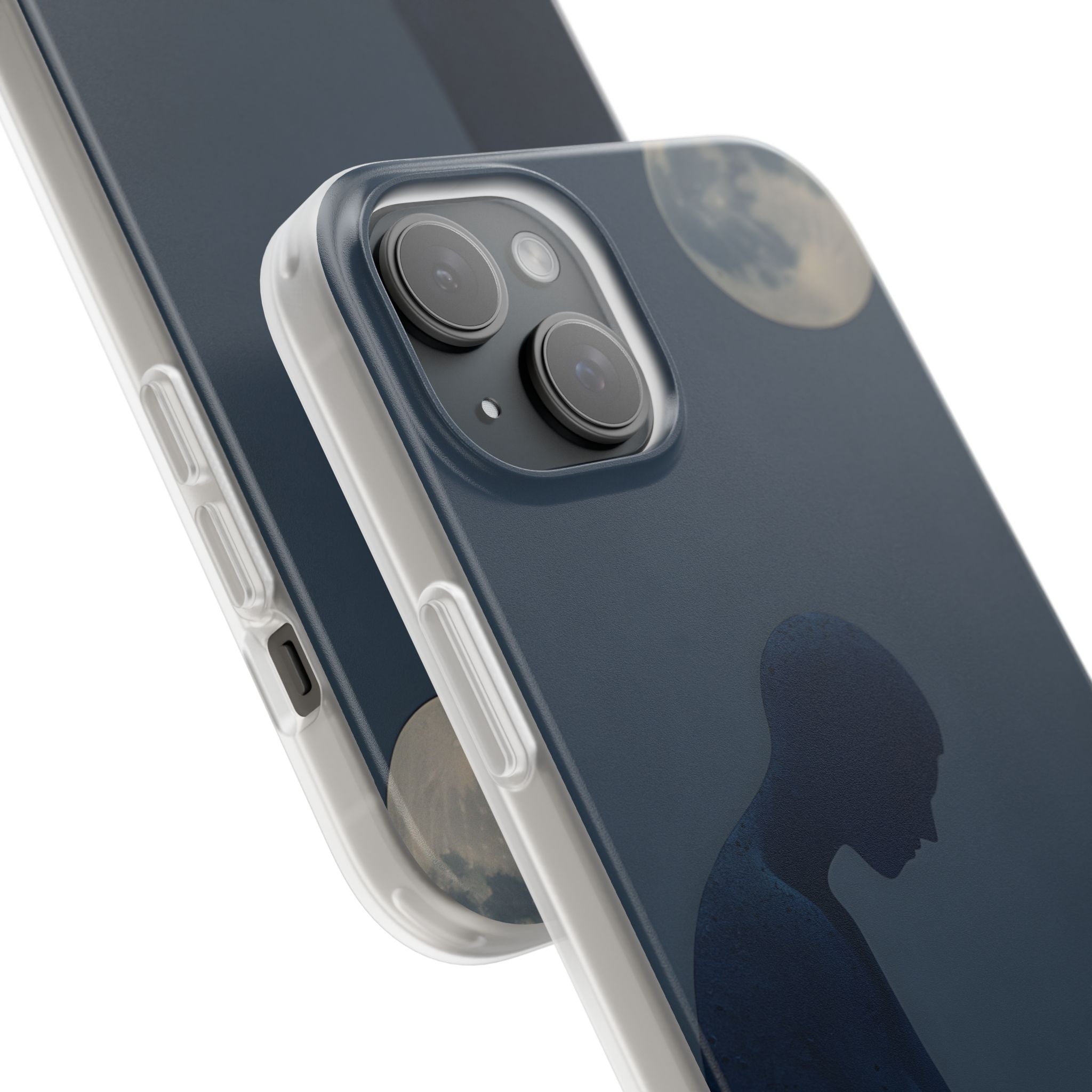 Obsidian Lunar Orb · Soft Phone Case for iPhone