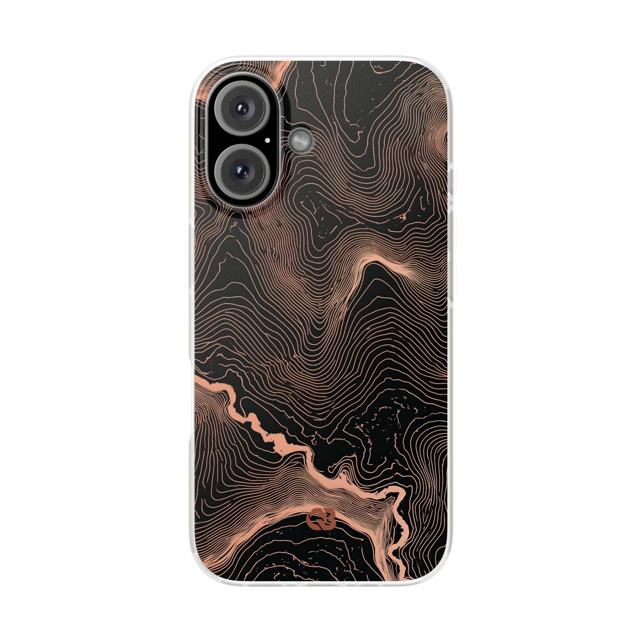 Orange Lite Phone Case for iPhone - Salmon Ridge Topo