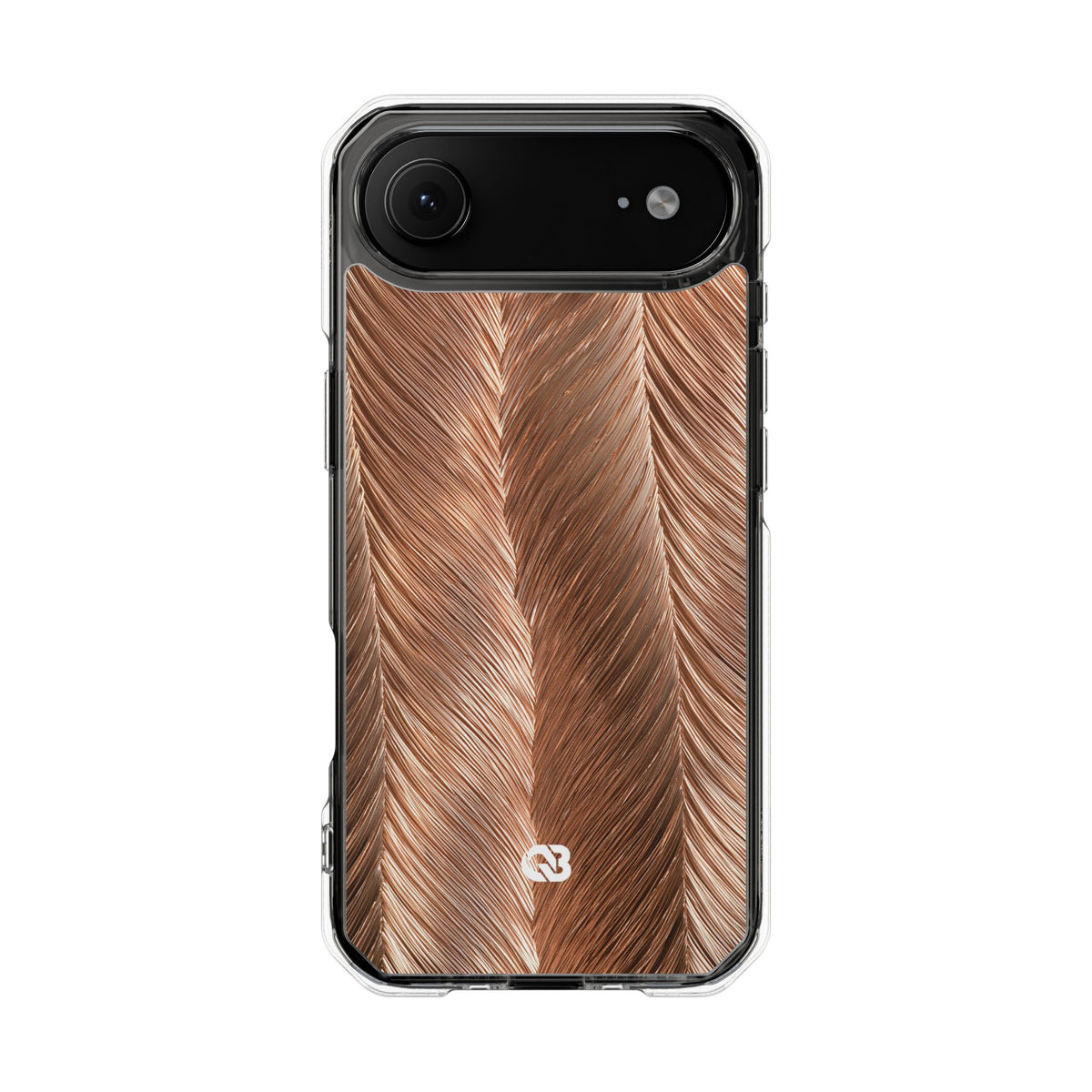 Rose Gold Weave · Clear Impact Magnetic Phone Case for iPhone · Brown