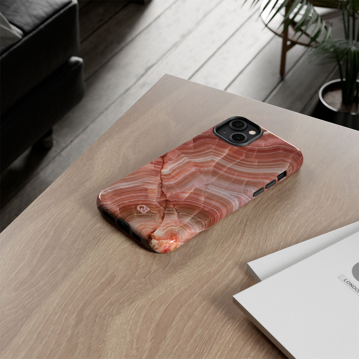 Blushing Rose Strata · Tough Phone Case for iPhone · Pink