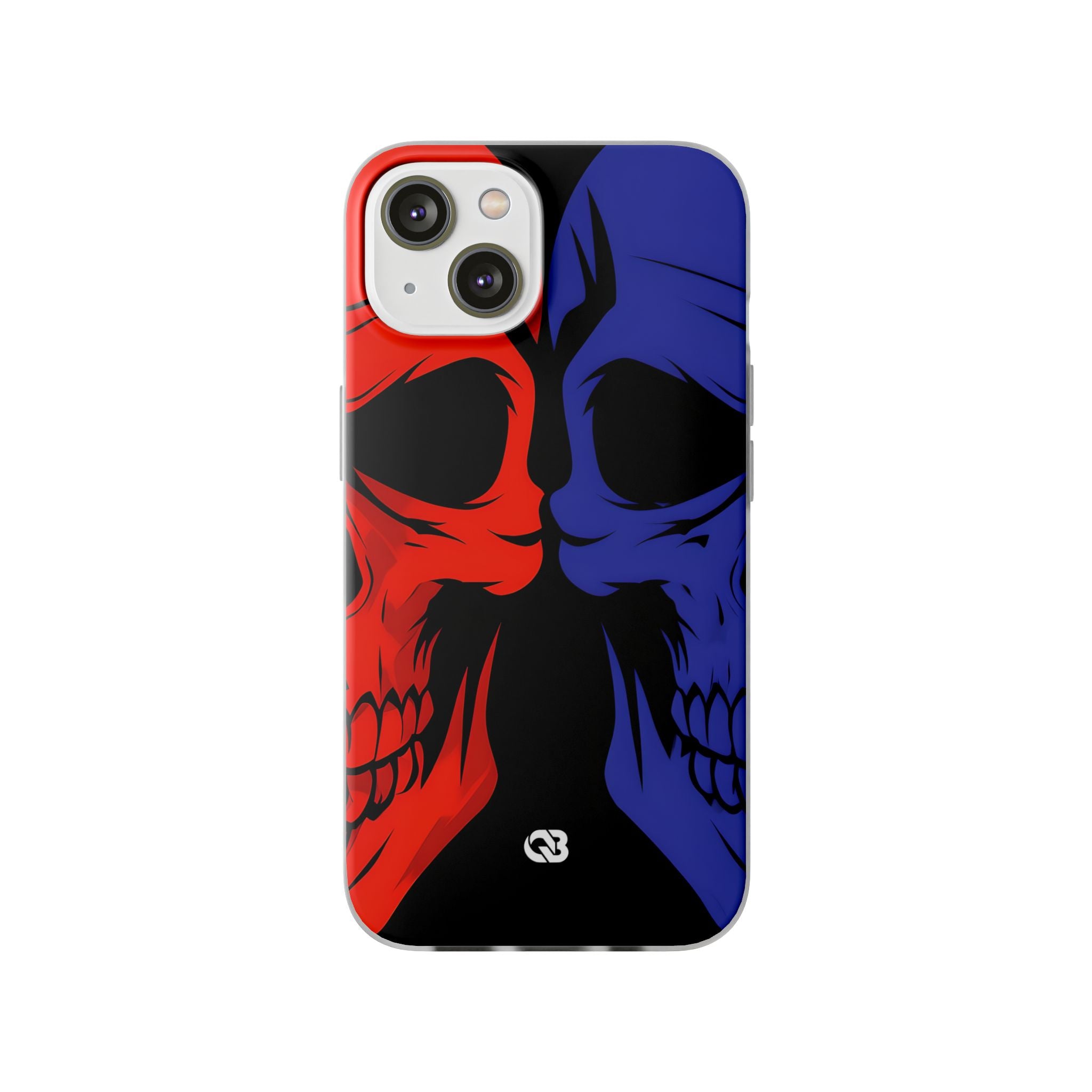 Crimson Cobalt Skulls · Soft Phone Case for iPhone
