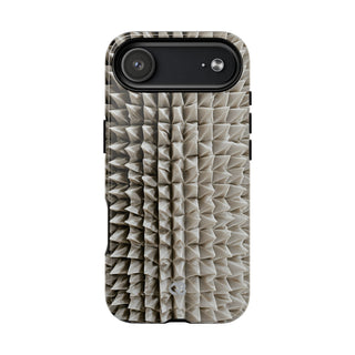 Beige Tough 2.0 Magsafe Phone Case for iPhone - Bone Spiked Grid