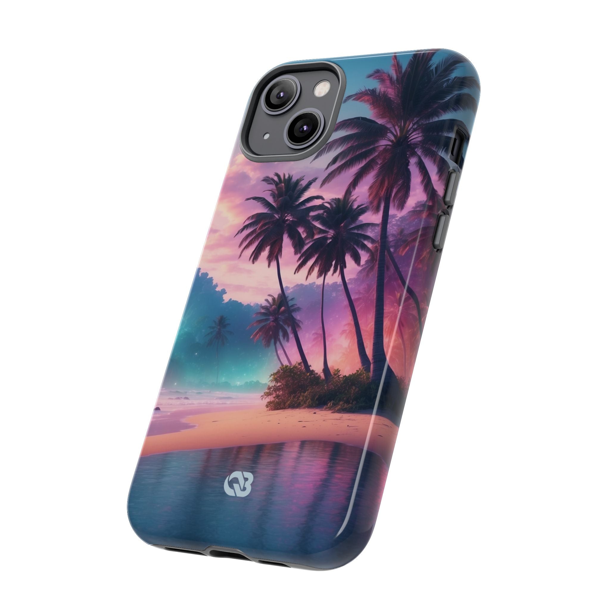 Neon Shore Palms · Tough Handyhülle für iPhone