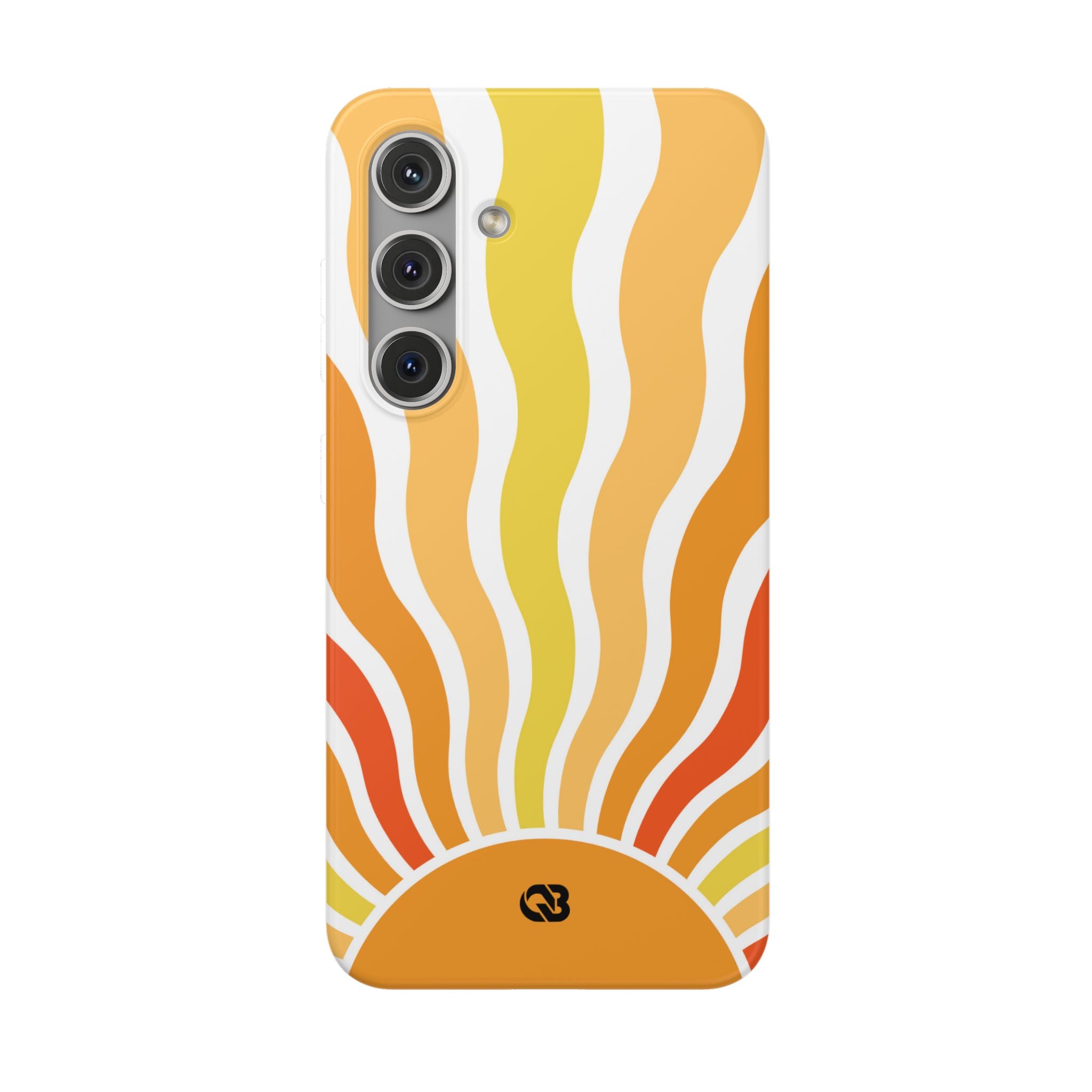 Amber Solar Waves · Soft Phone Case for Samsung