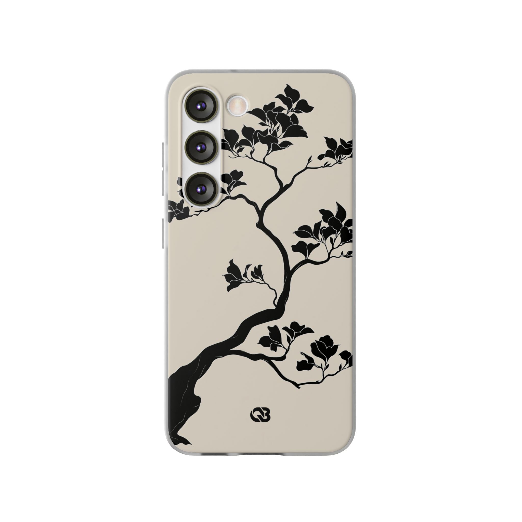 Beige Lite Phone Case for Samsung - Obsidian Bonsai Silhouette
