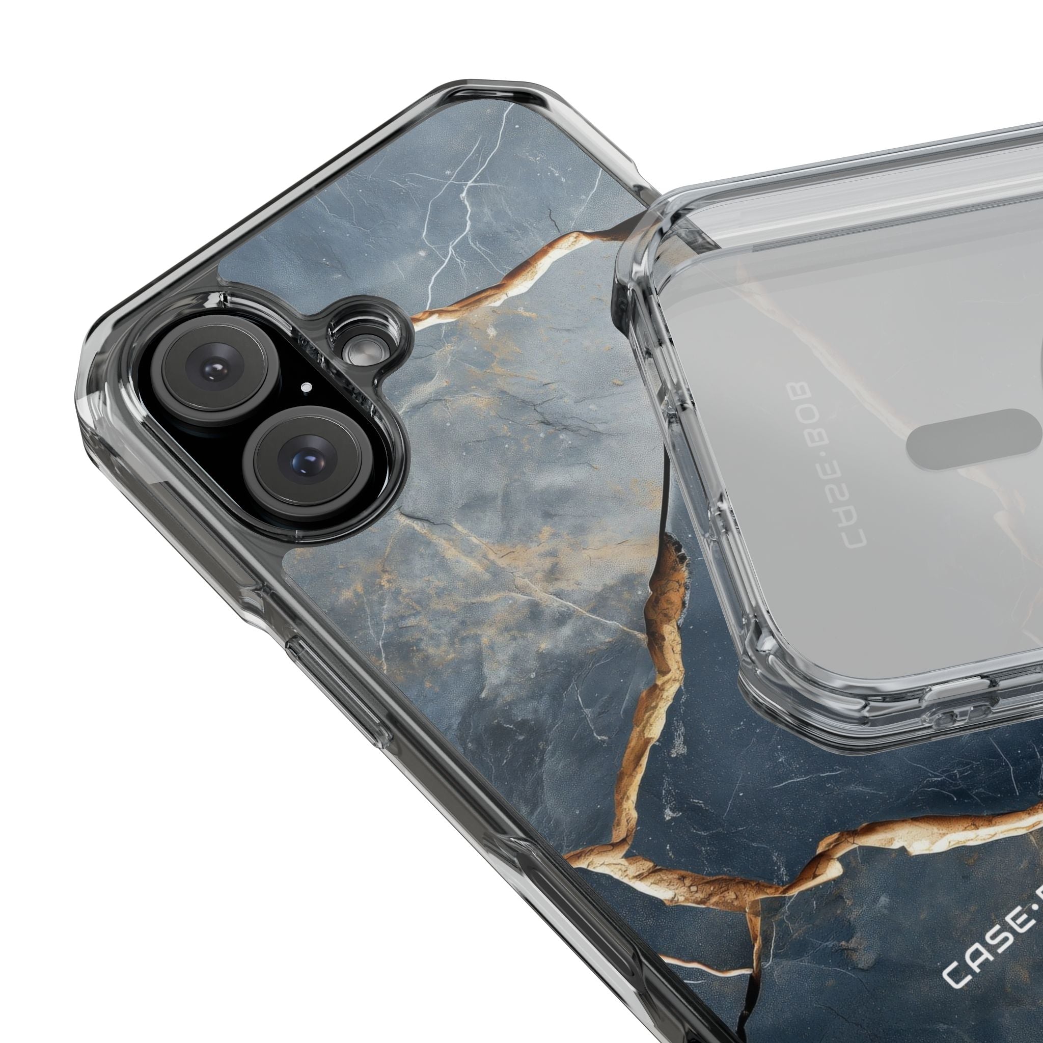 Jagged Vein Navy iPhone 16 Case - Impact