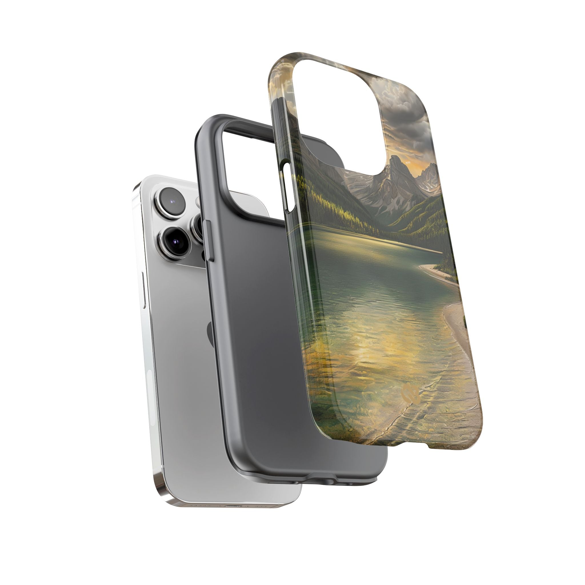 Gilded Mountain Lake · Tough Phone Case for iPhone