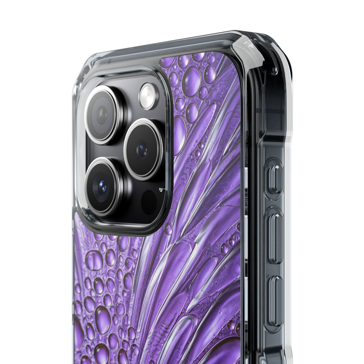 Violet Liquid Gel · Clear Impact Magnetic Phone Case for iPhone · Purple