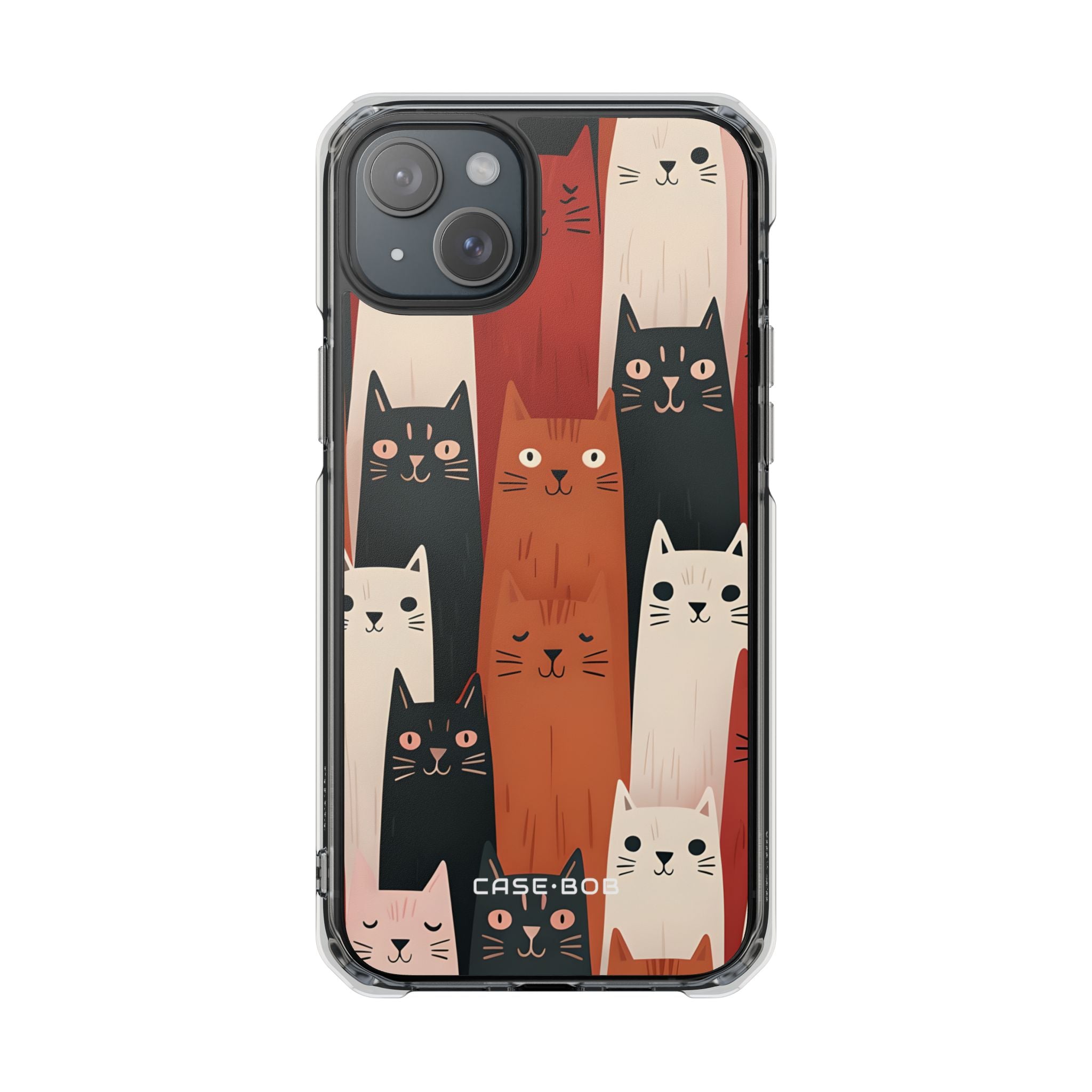 Verlängerte Katzen Schwarze iPhone 15 Plus Case - Impact
