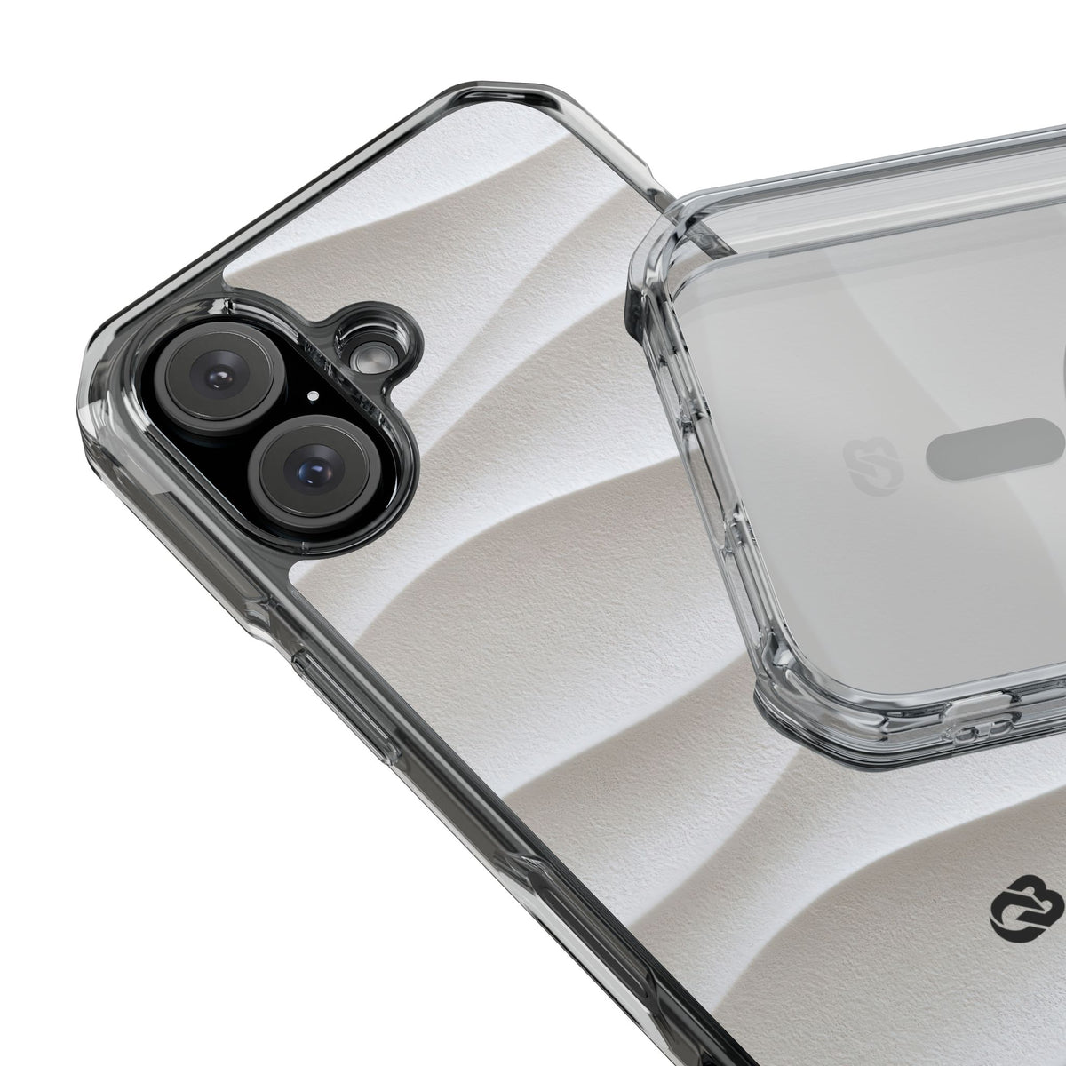Sculpted Dune Relief · Clear Impact Magnetic Phone Case for iPhone · White