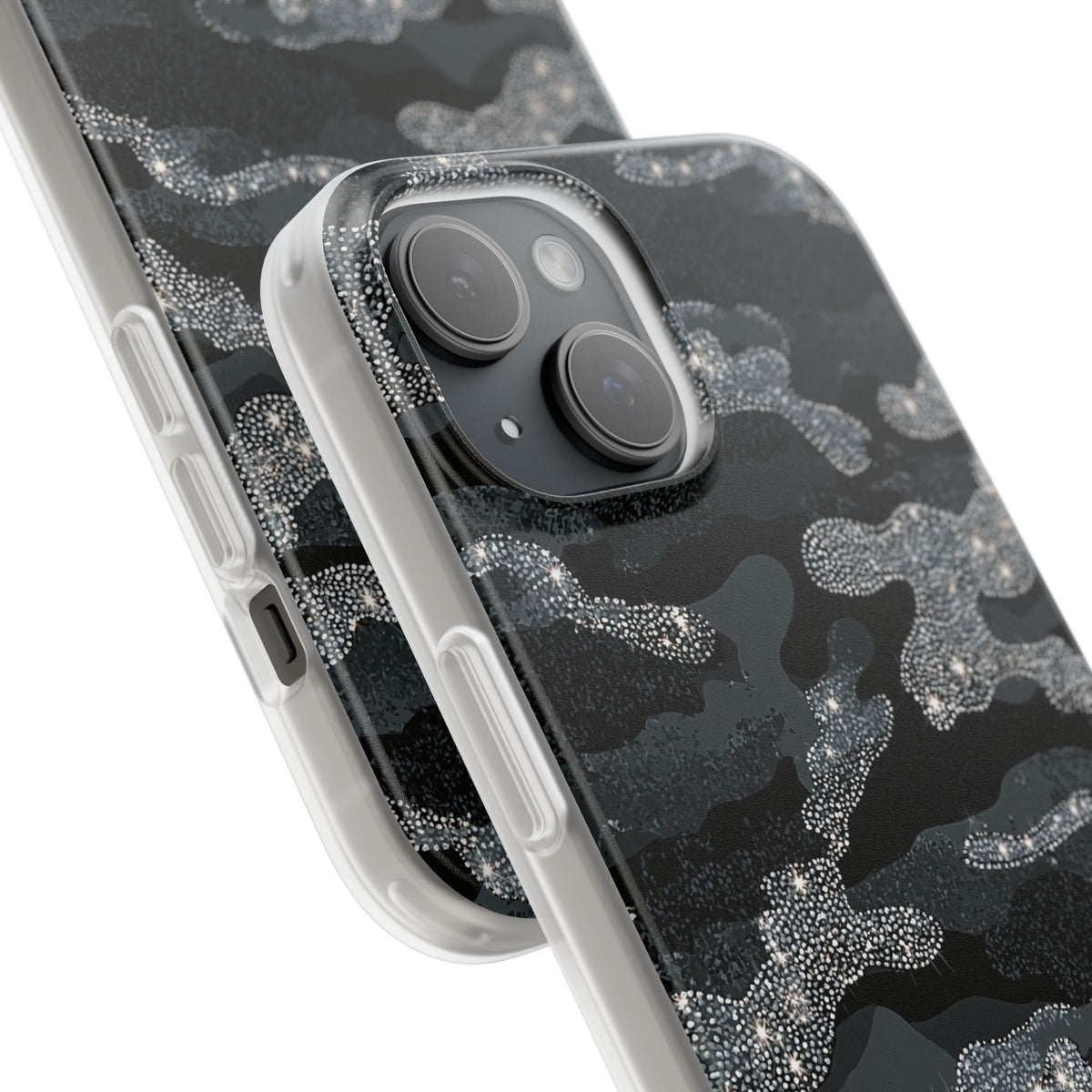 Glitter Shadow Camo · Lite Phone Case for iPhone · Black