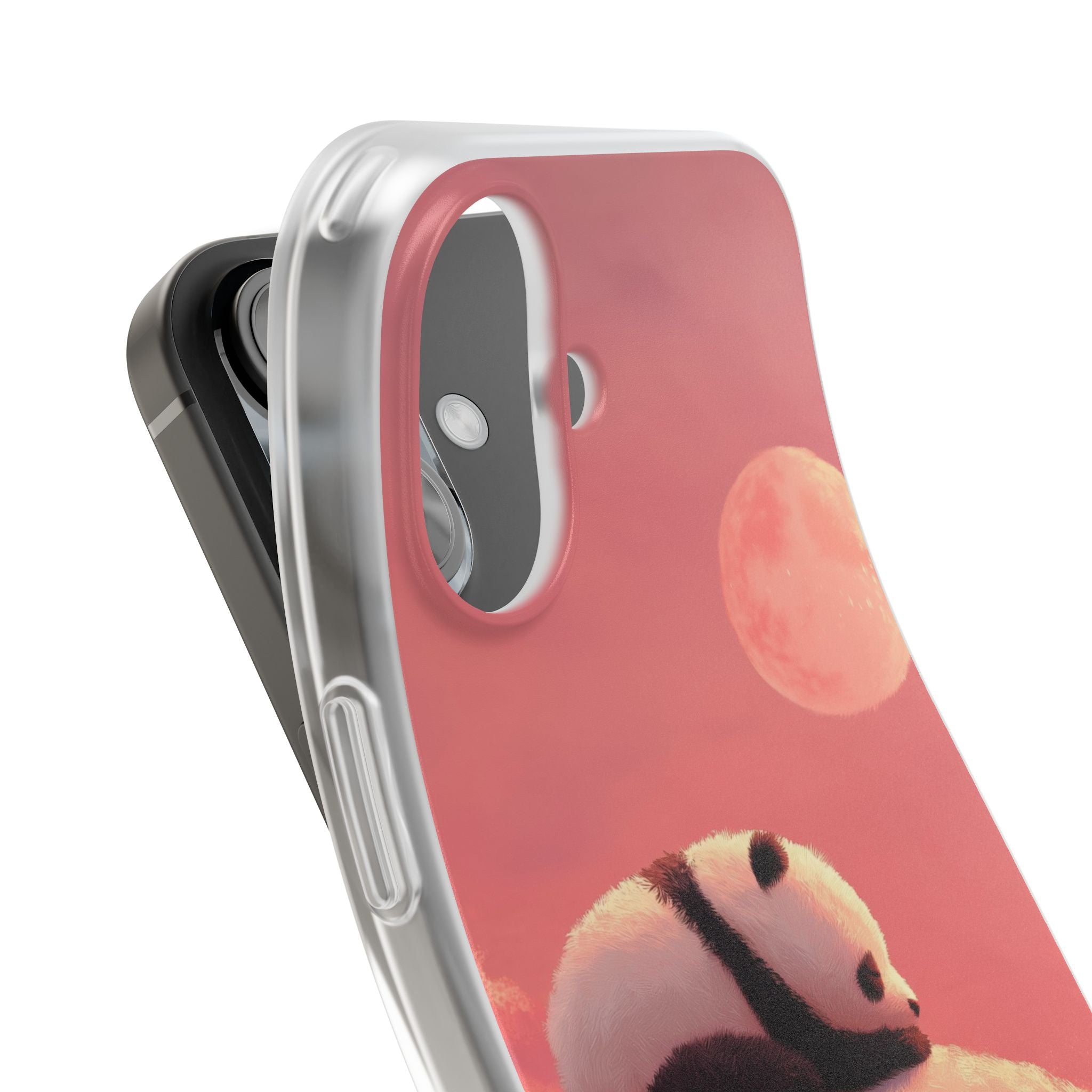 Rose Moon Panda · Soft Phone Case for iPhone
