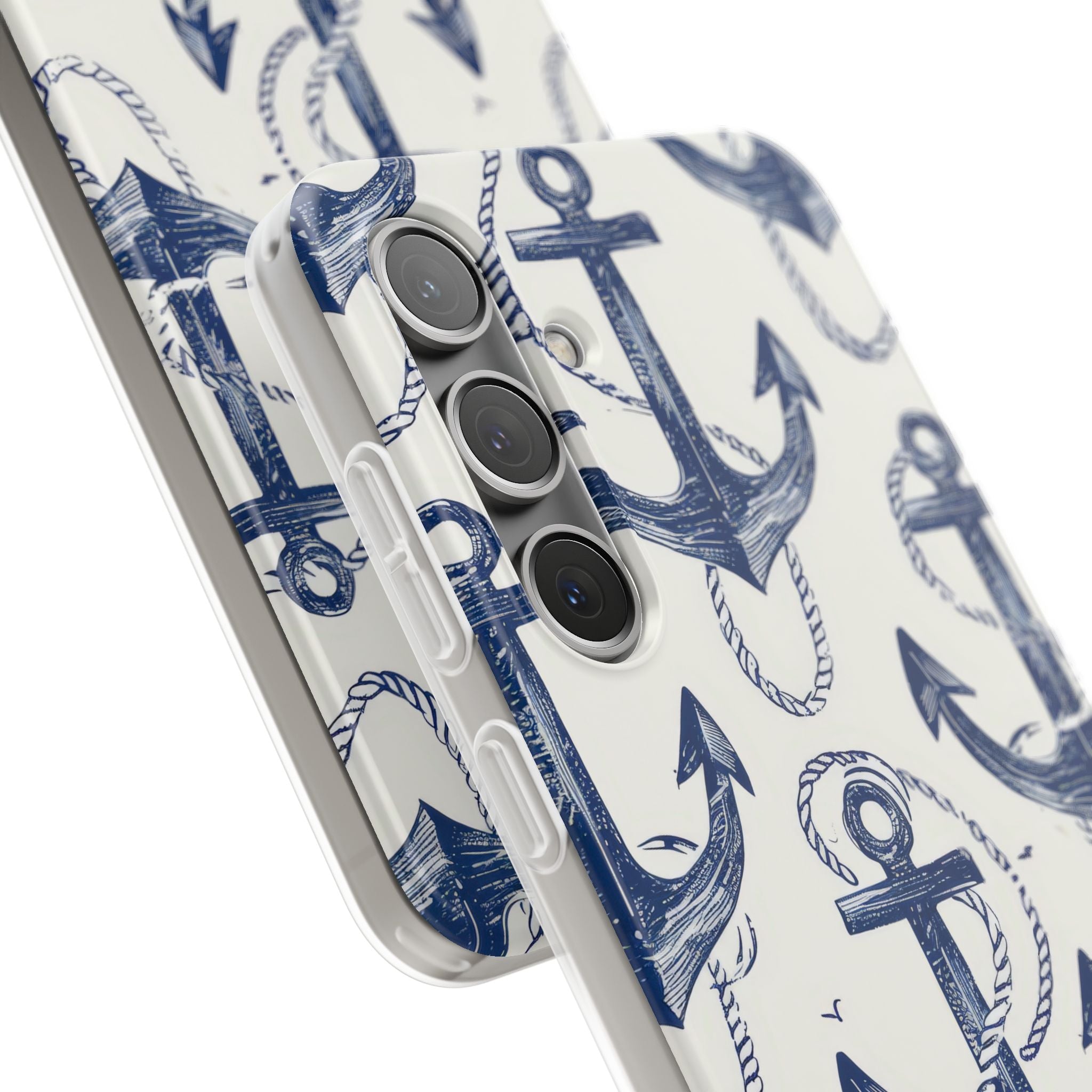 Navy Anchor Loop Samsung S24 Plus Case - Soft