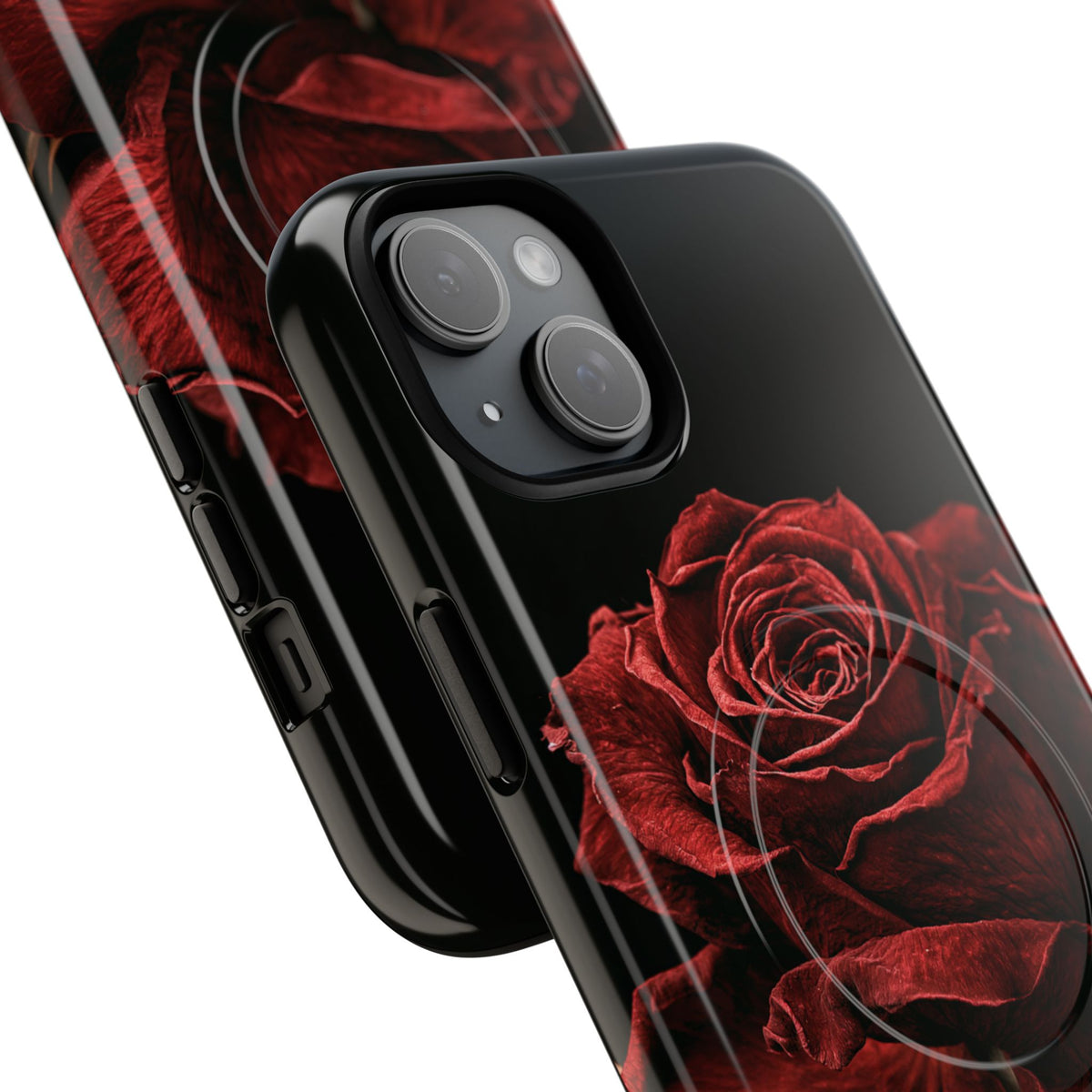 Crimson Noir Rose · Tough 2.0 Magnetic Phone Case for iPhone · Black
