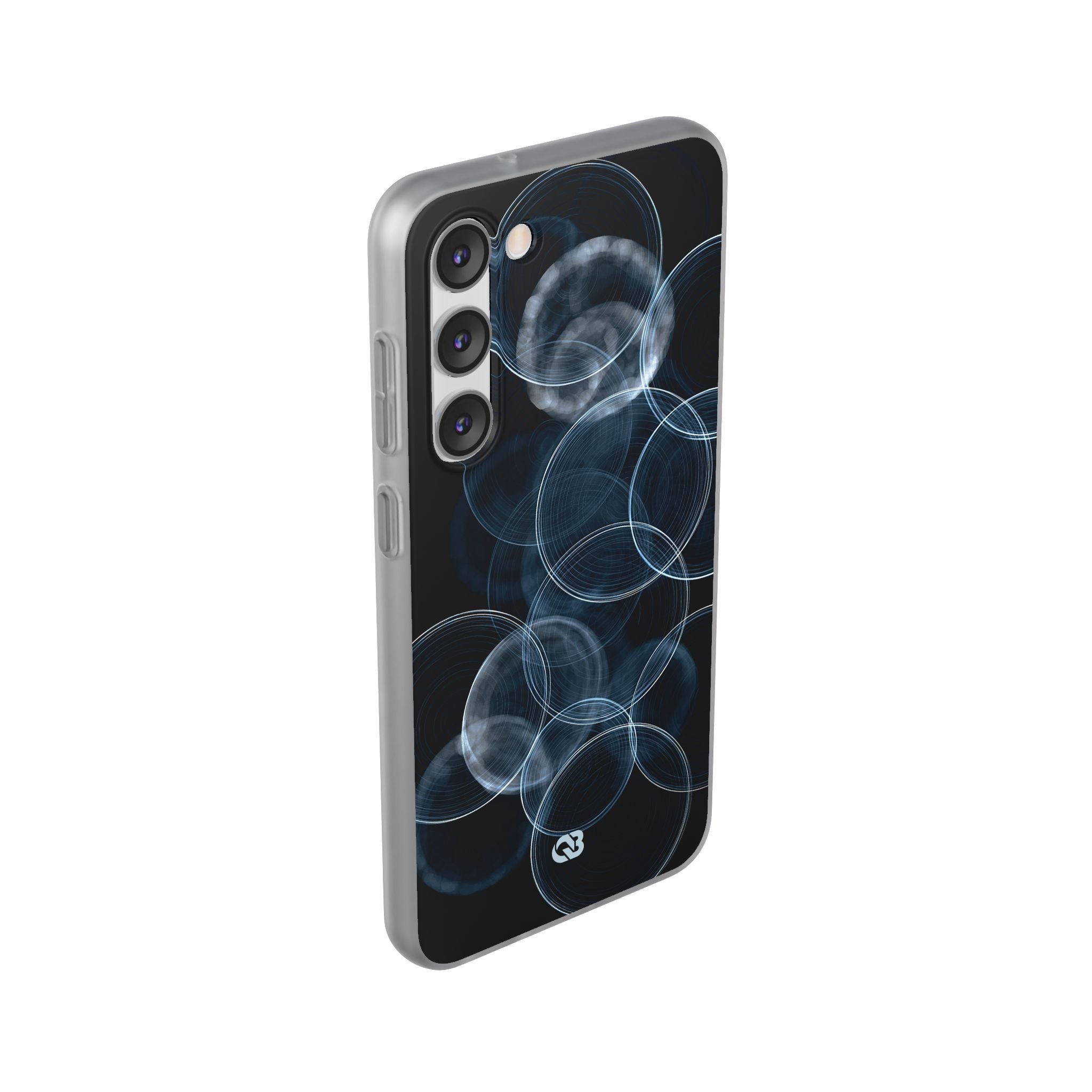 Blue Lite Phone Case for Samsung - Cyan Pulse Ripple