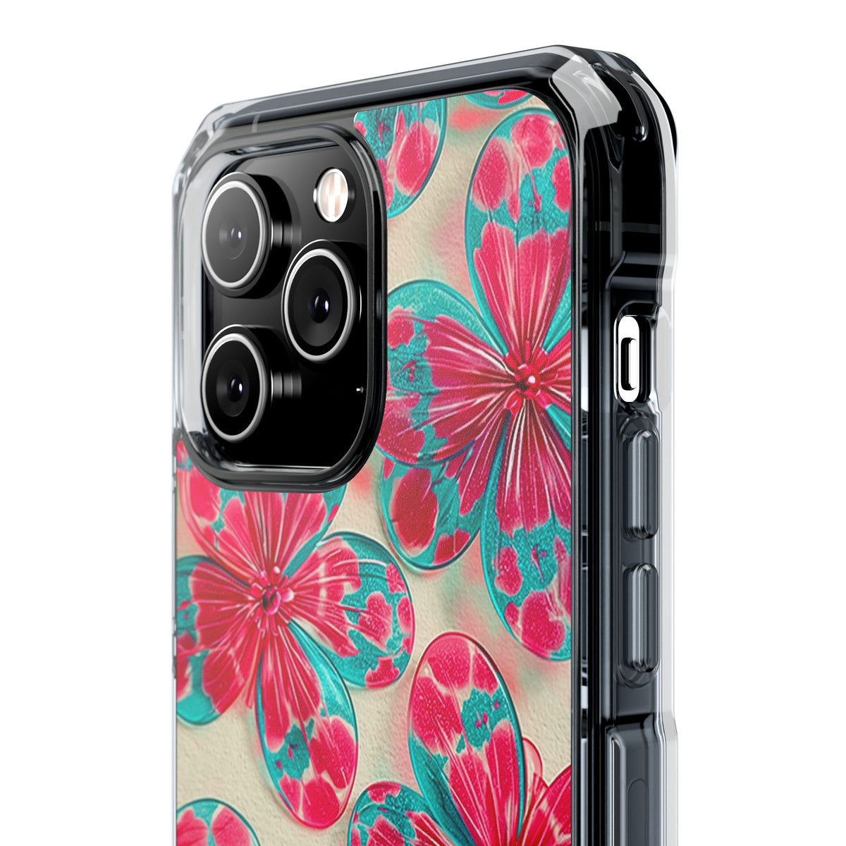 Lucite Jelly Bloom · Clear Impact Magnetic Phone Case for iPhone · Pink