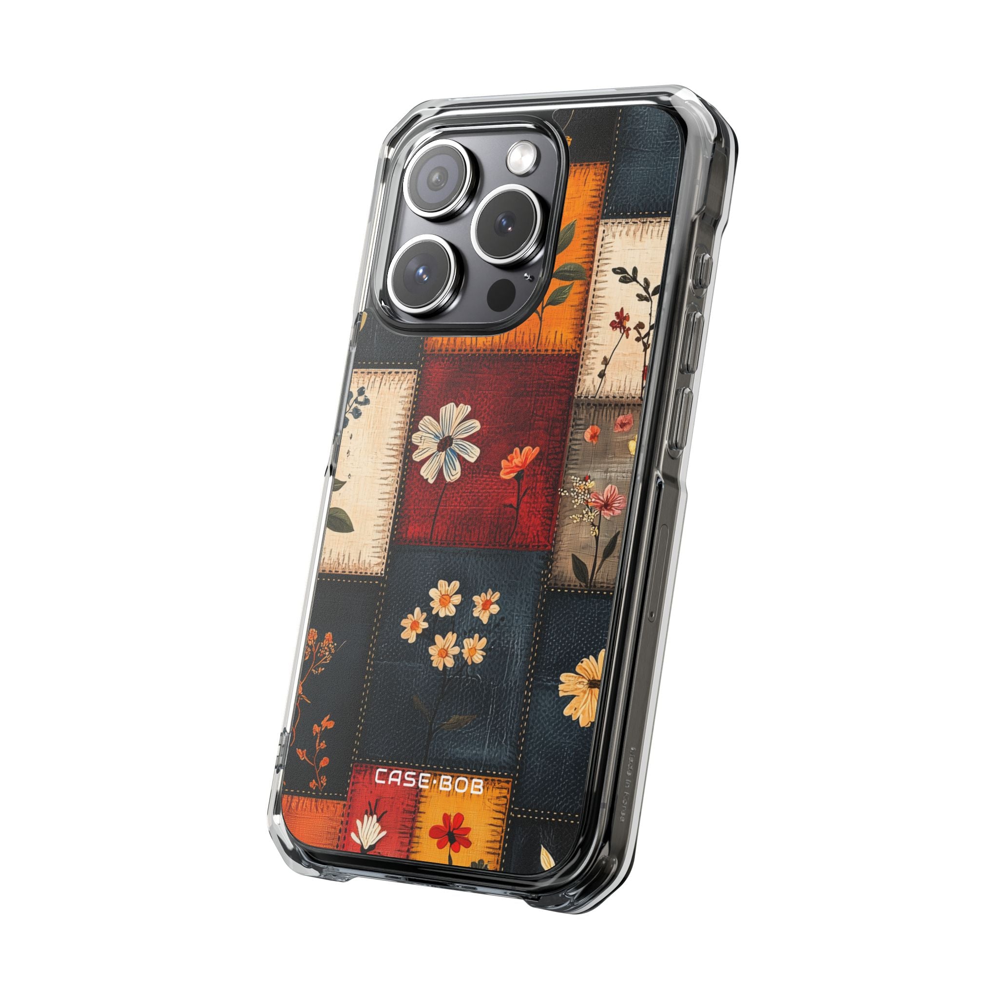 Patchwork Blooms iPhone 15 Pro Case - Impact