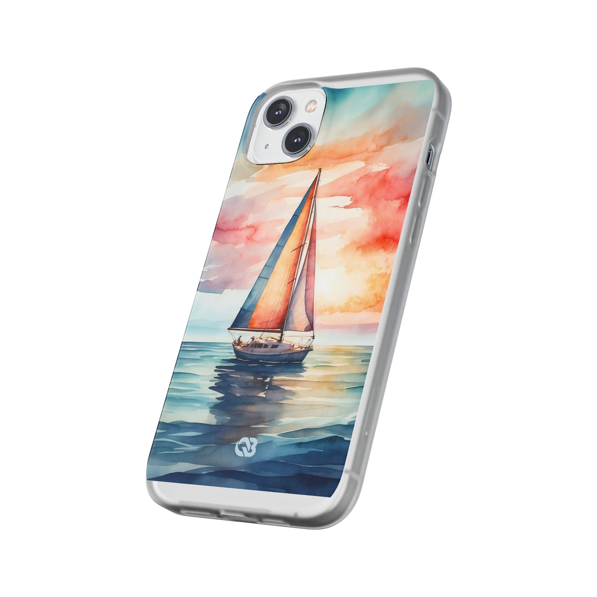 Crimson Horizon Sail · Soft Hoesje voor iPhone
